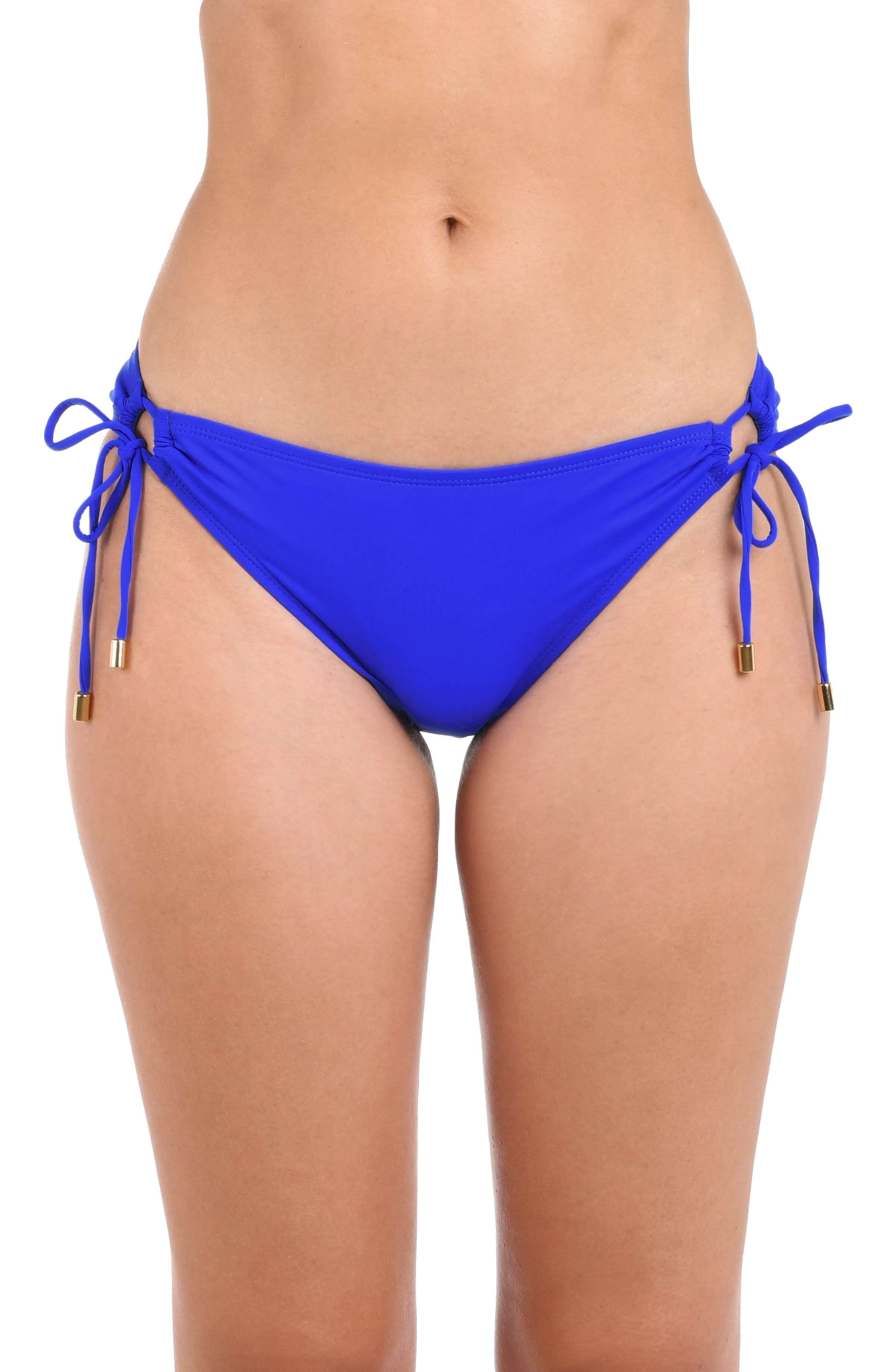Island Goddess Side Tie Hipster Bottom - Sapphire - FINAL SALE