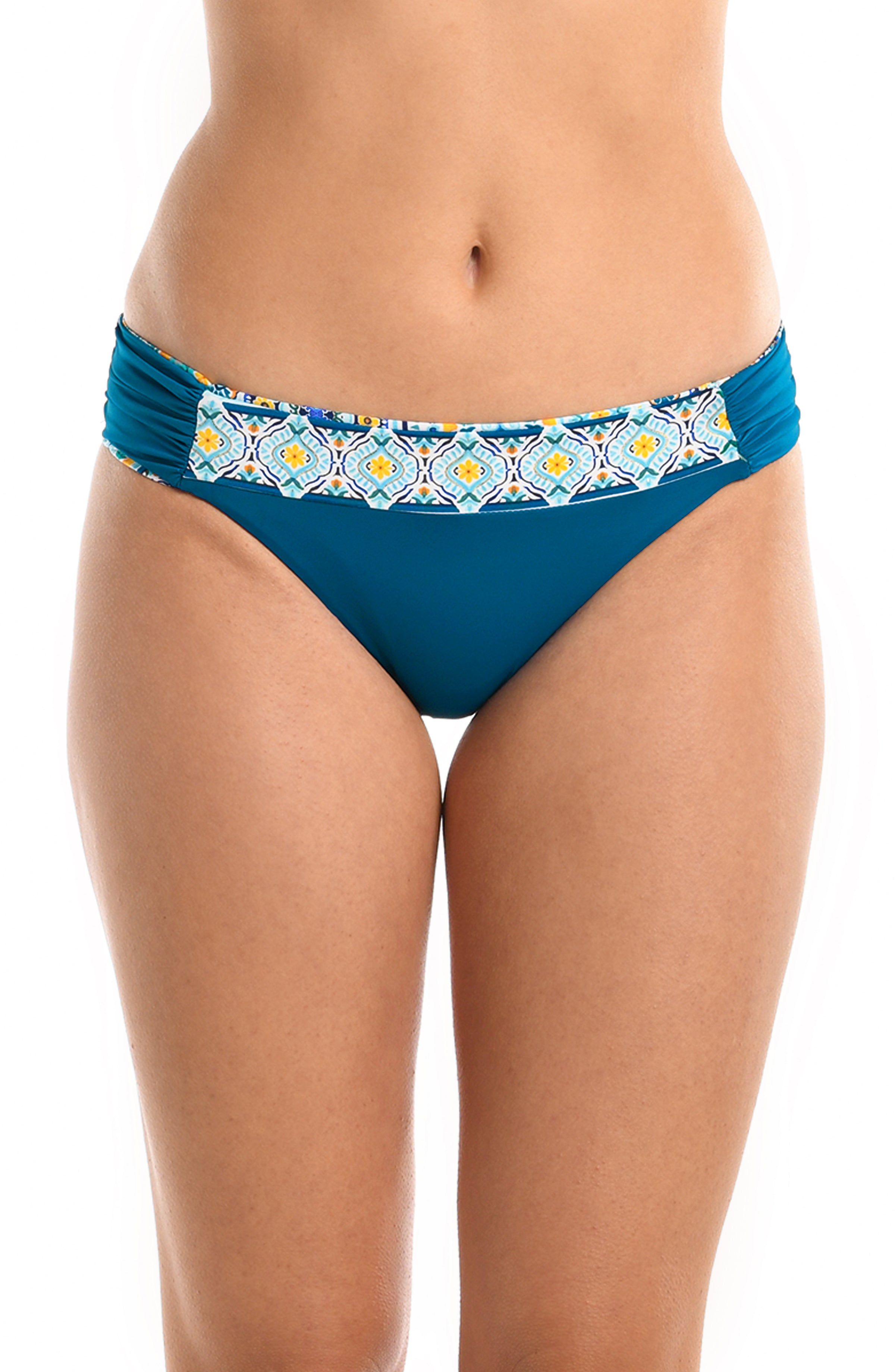 Scarf City Side Reversible Shirred Hipster Bottom FINAL SALE