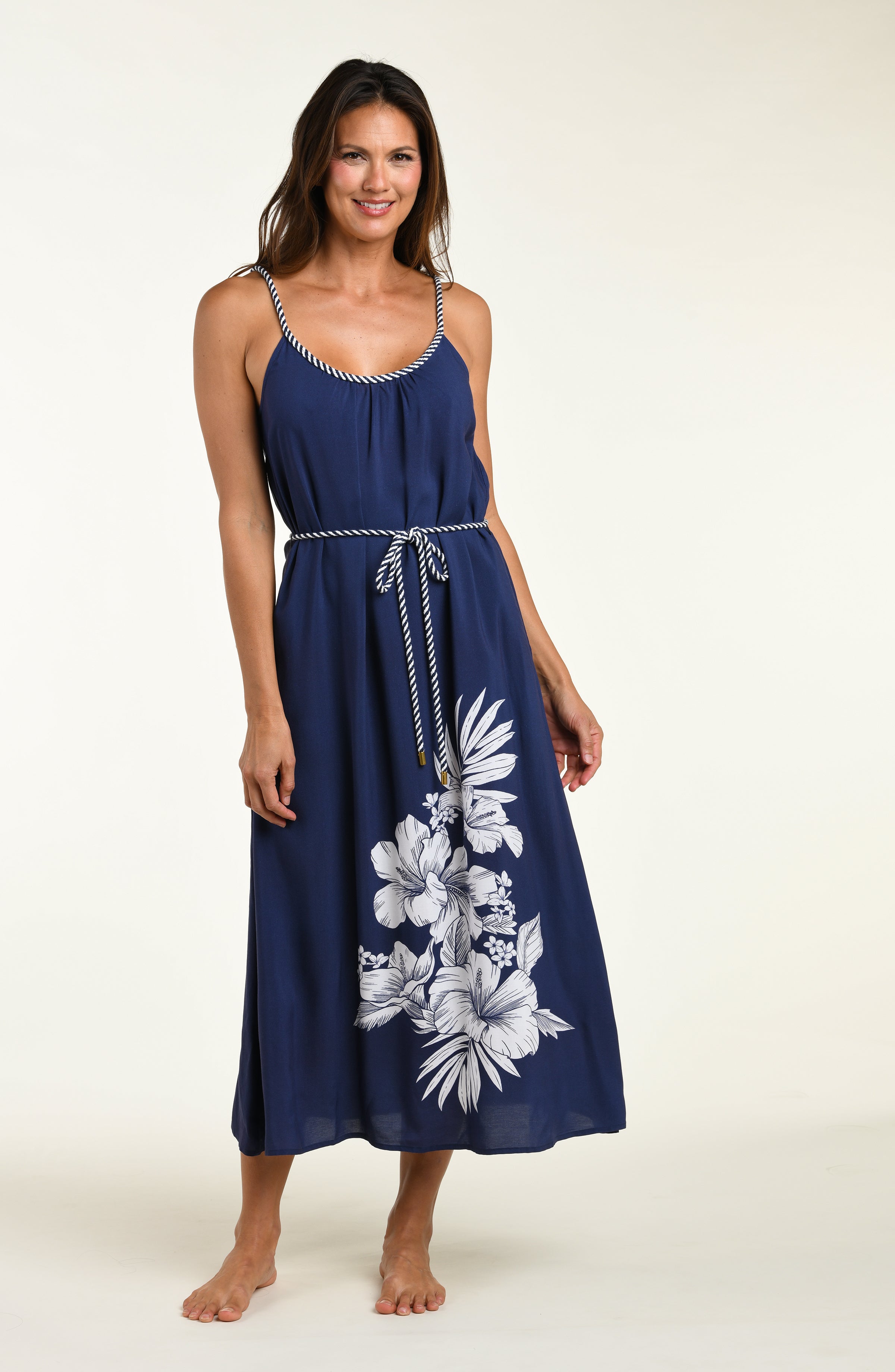 navy blue floral bridesmaid dresses navy blue floral bridesmaid dresses Floral Elegant V Neck Sleeves Dark Navy  Long Wedding Guest Dress, Dark_Navy / L