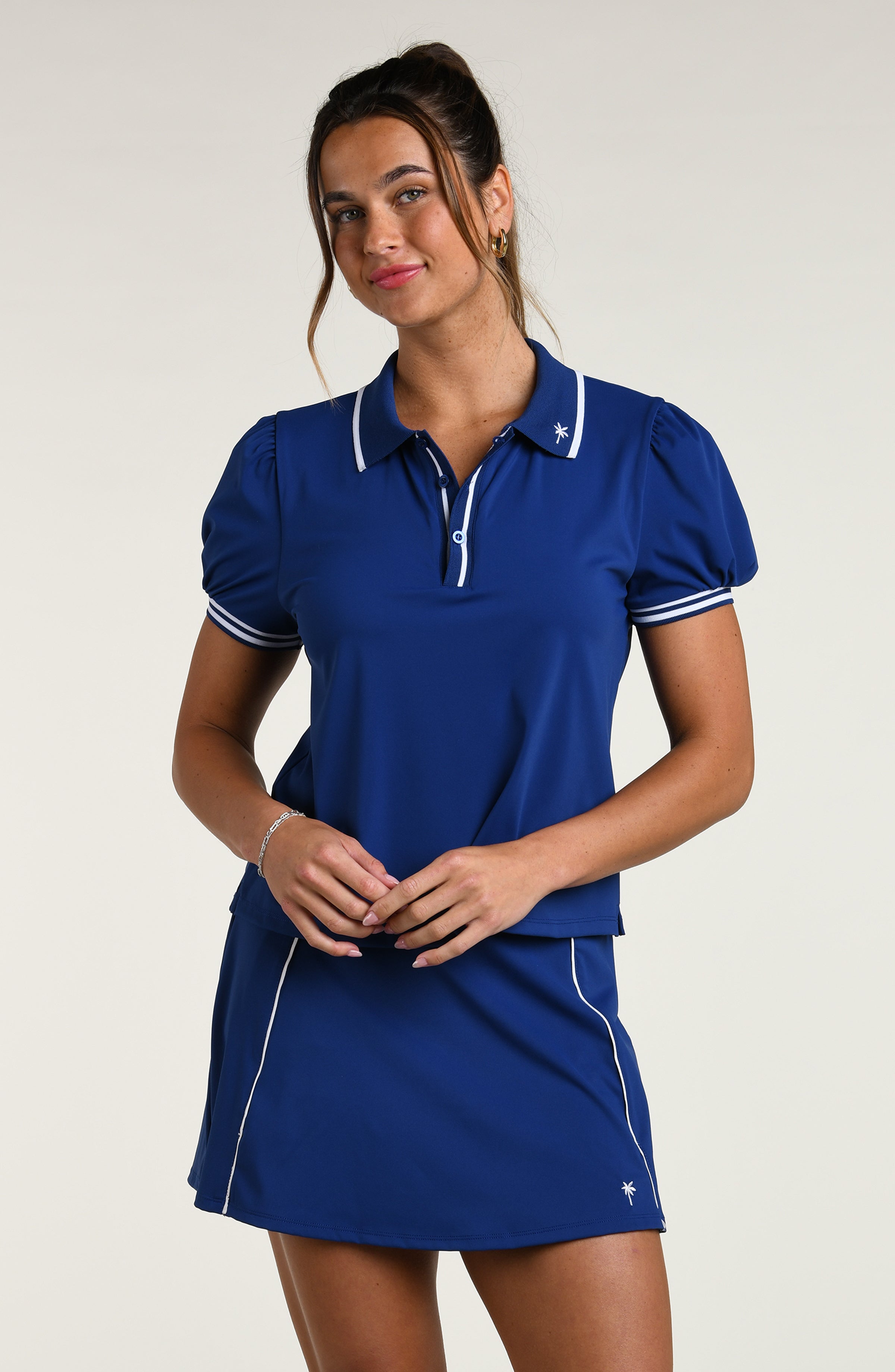 Court Coquette Open Knit Polo LA BLANCA Court Coquette Open Knit Polo LA BLANCA