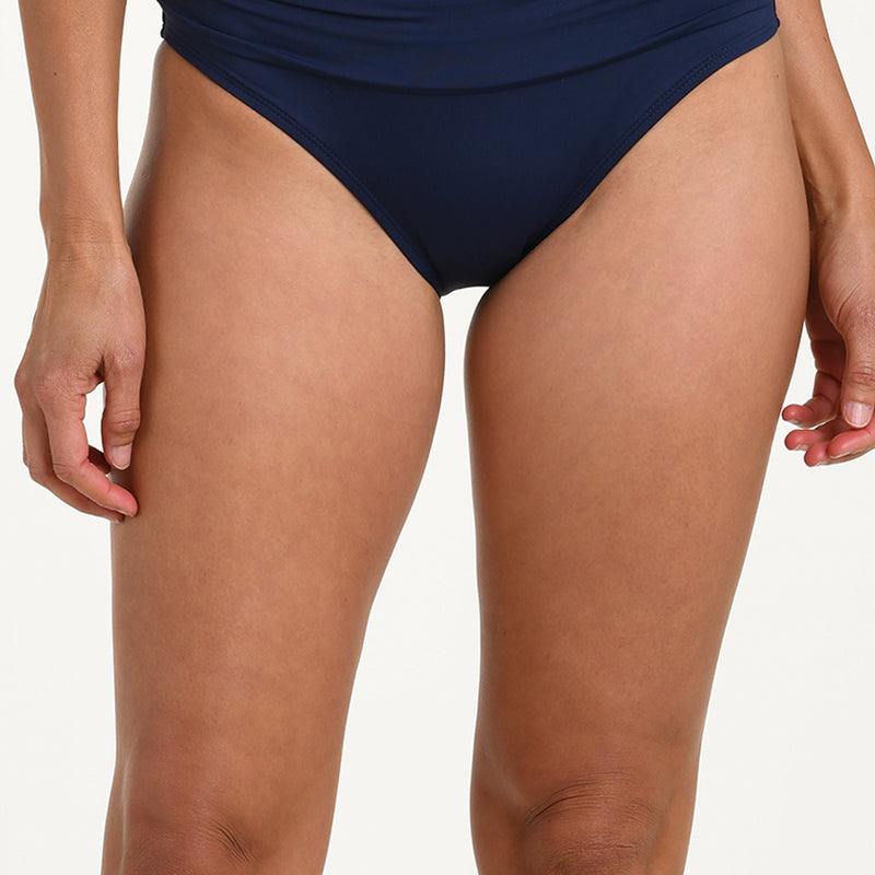 Island Goddess Shirred Band Hipster Bottom Indigo
