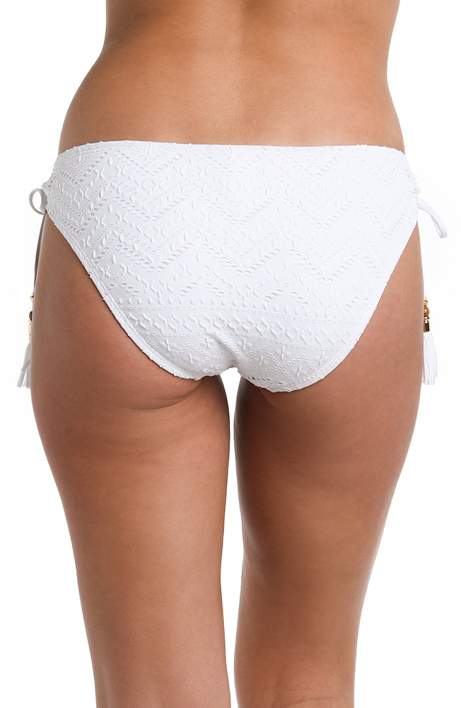 Saltwater Sands Side Tie Hipster Bottom - White