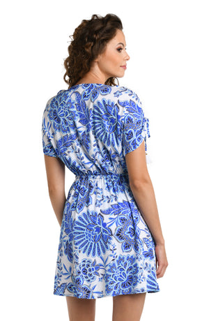 Beyond The Pacific V-Neck Cover Up Dress