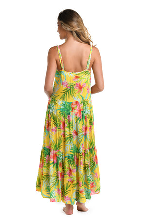 Calypso Bloom Tiered Midi Dress