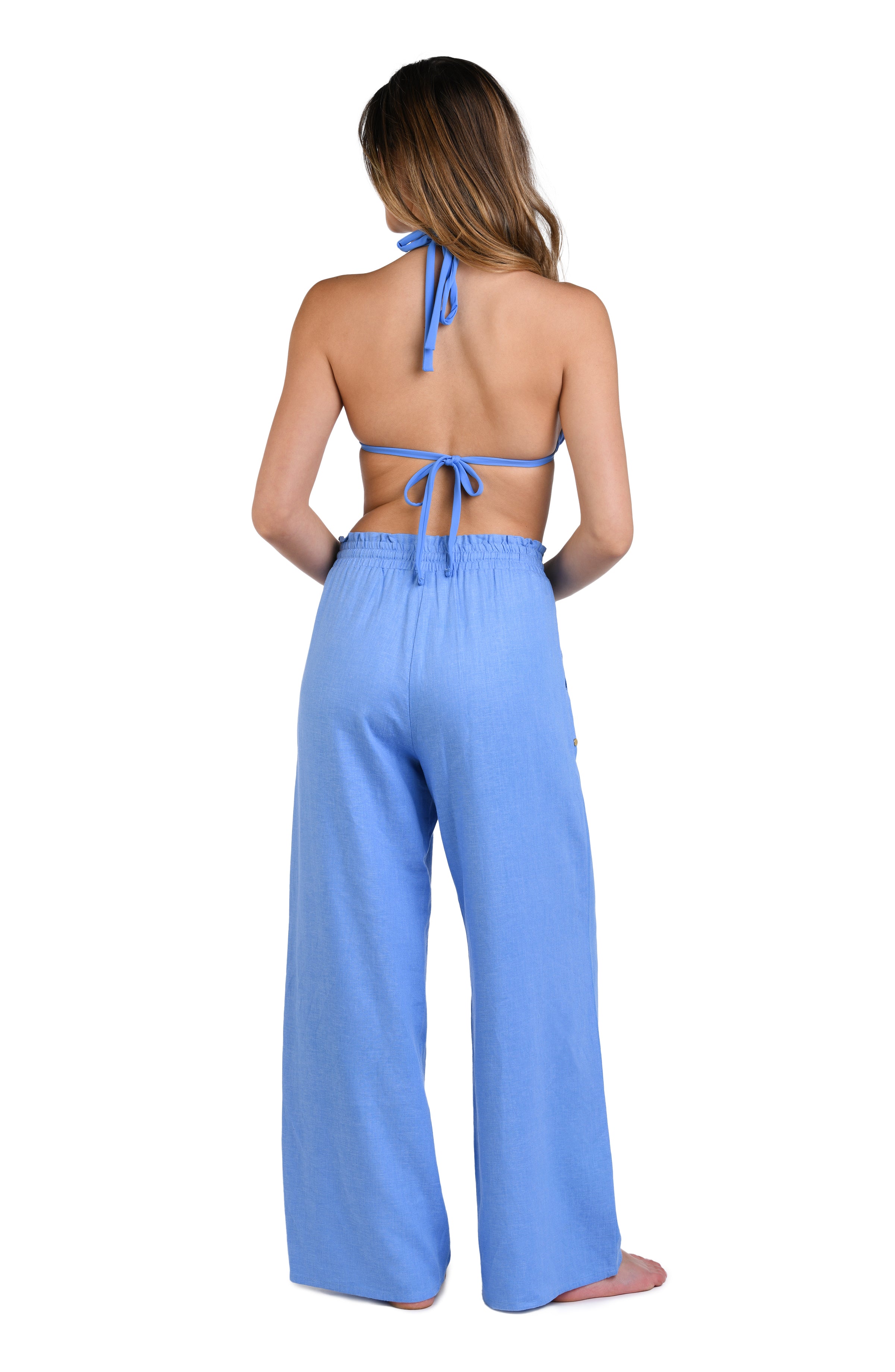 Delphine Coast Beach Pant - Chambray - FINAL SALE – LA BLANCA