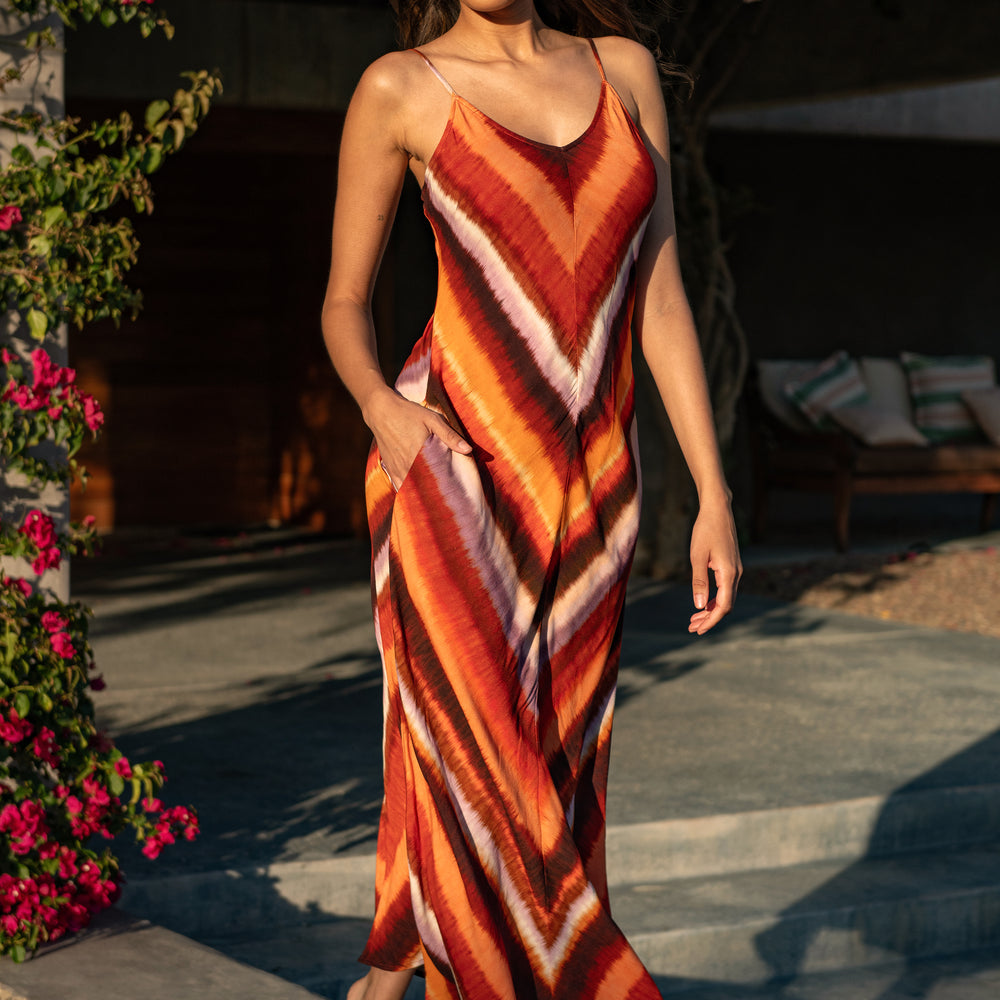 
                  
                    Model is wearing an Upon the Horizon Over the Shoulder Maxi Dress.
                  
                