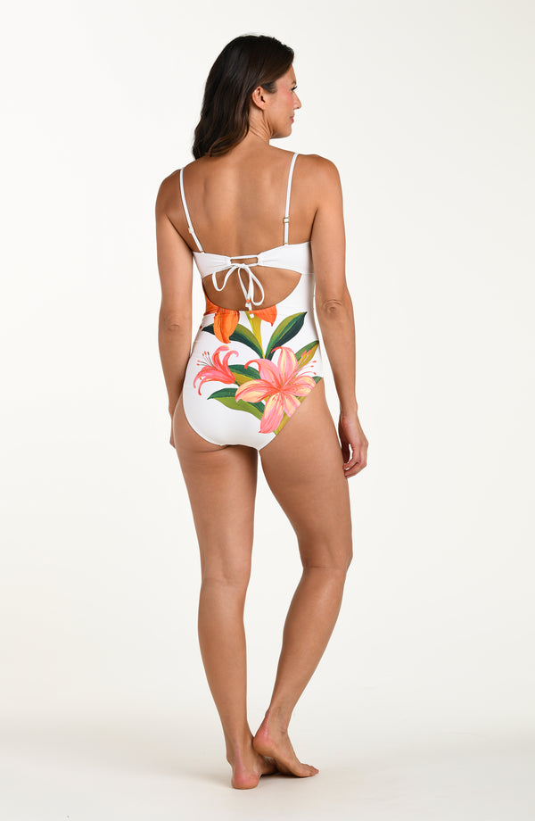 Jungle Blossoms Bandeau One Piece