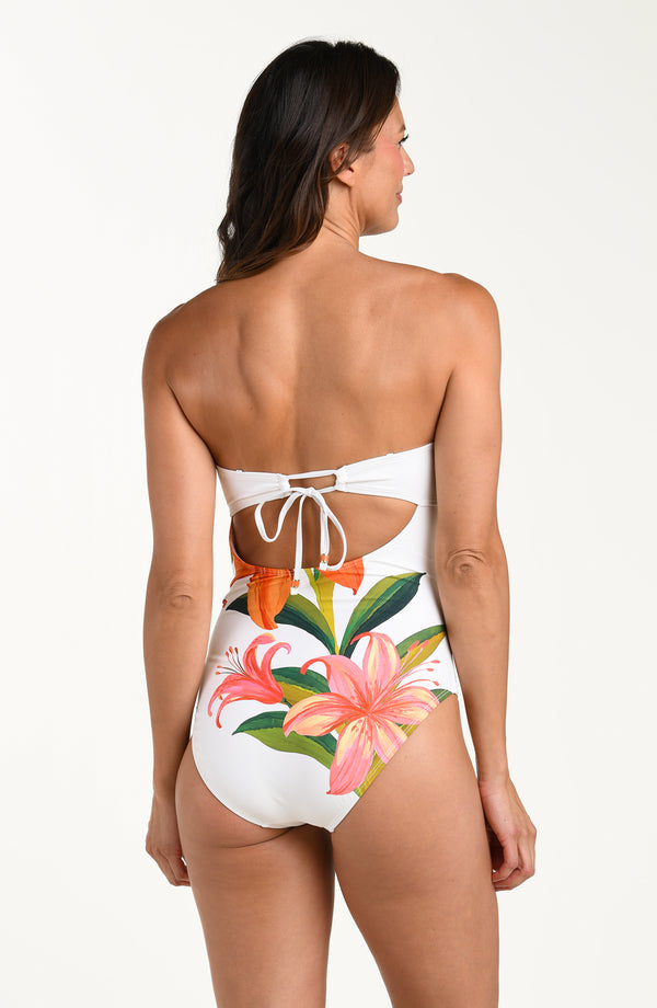 Jungle Blossoms Bandeau One Piece