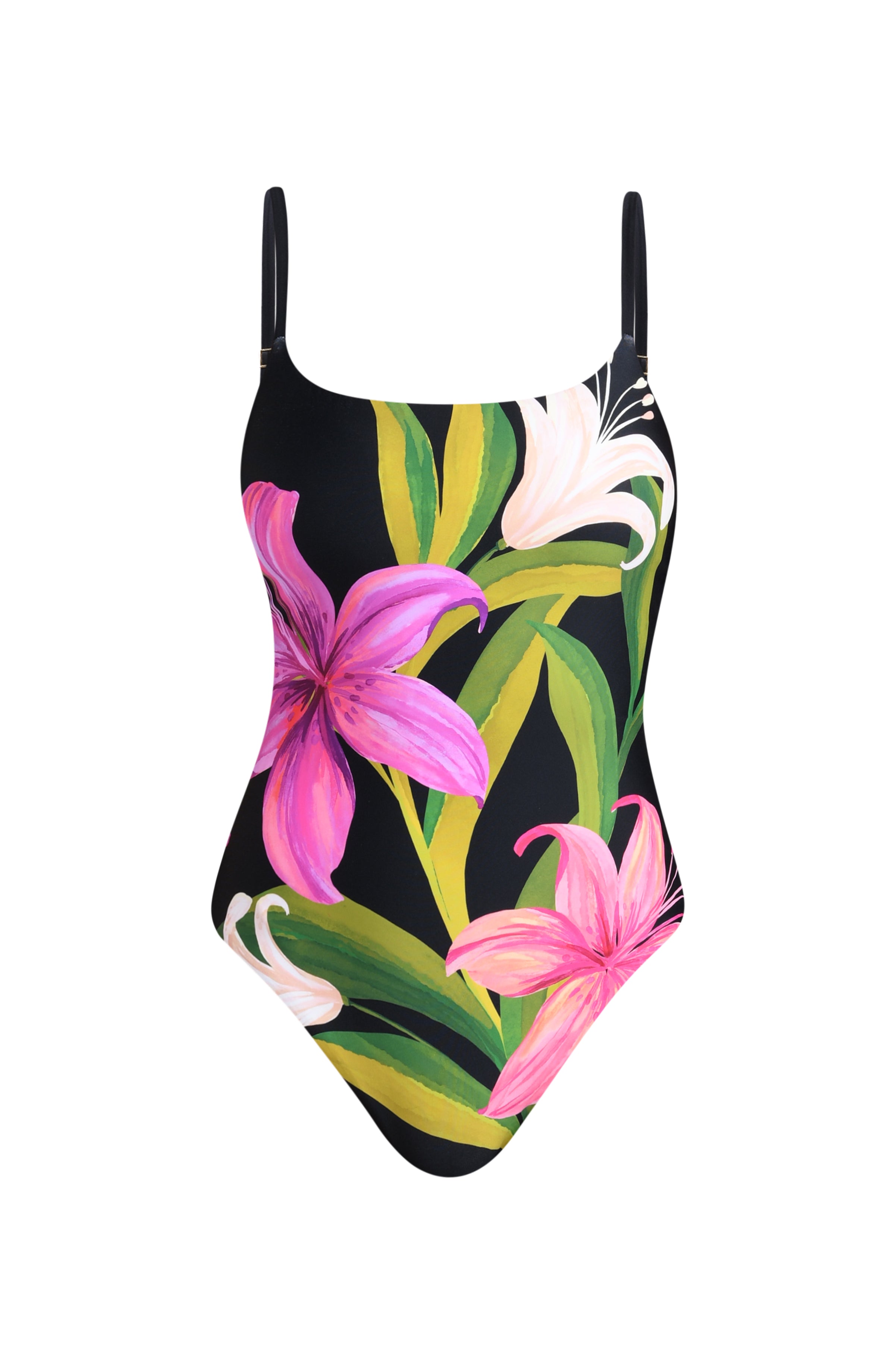 Jungle Blossoms Lingerie One Piece (No Beading) - Black – LA BLANCA