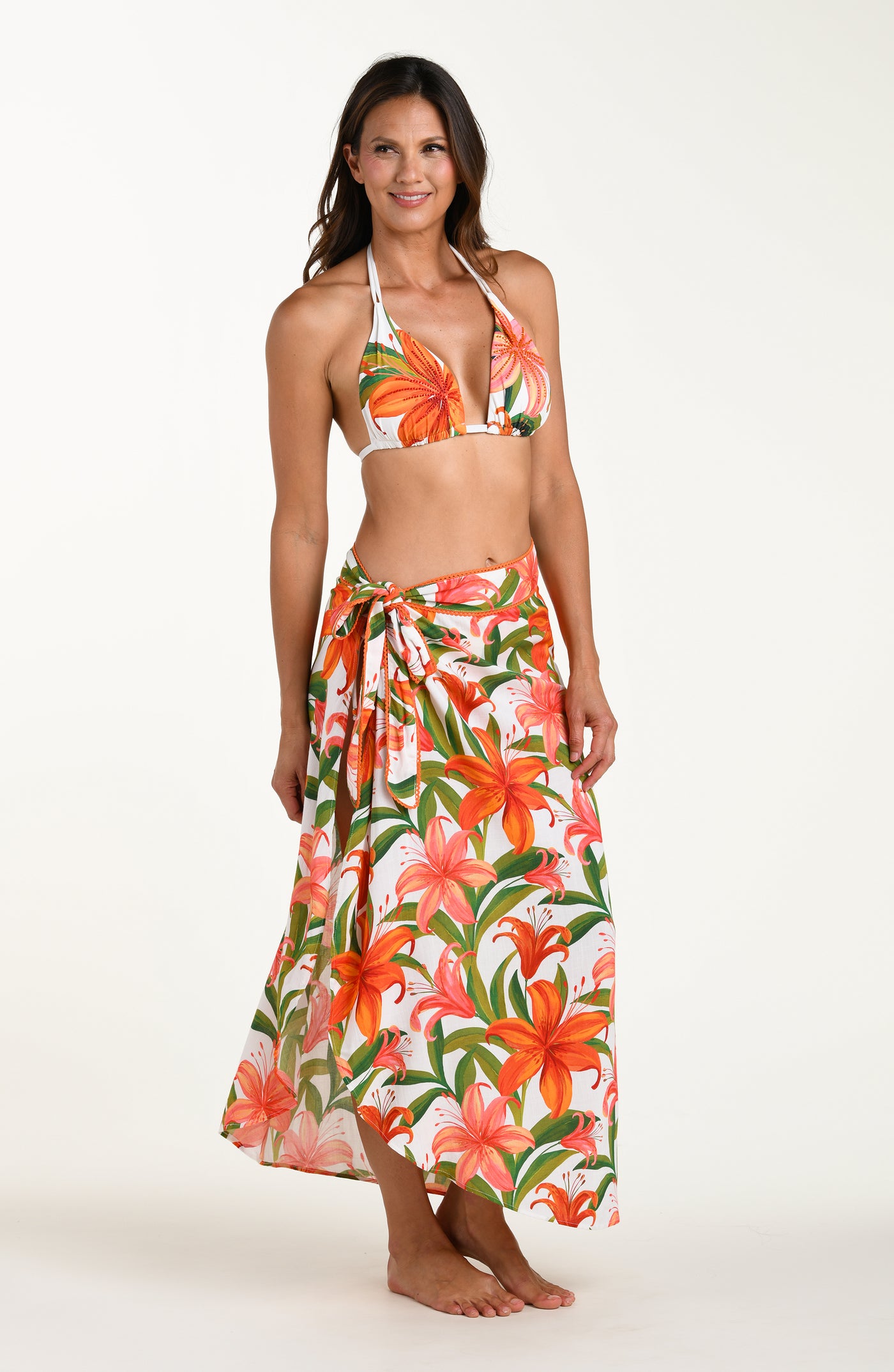 
                  
                    Jungle Blossoms Hem Sarong Wrap Skirt
                  
                
