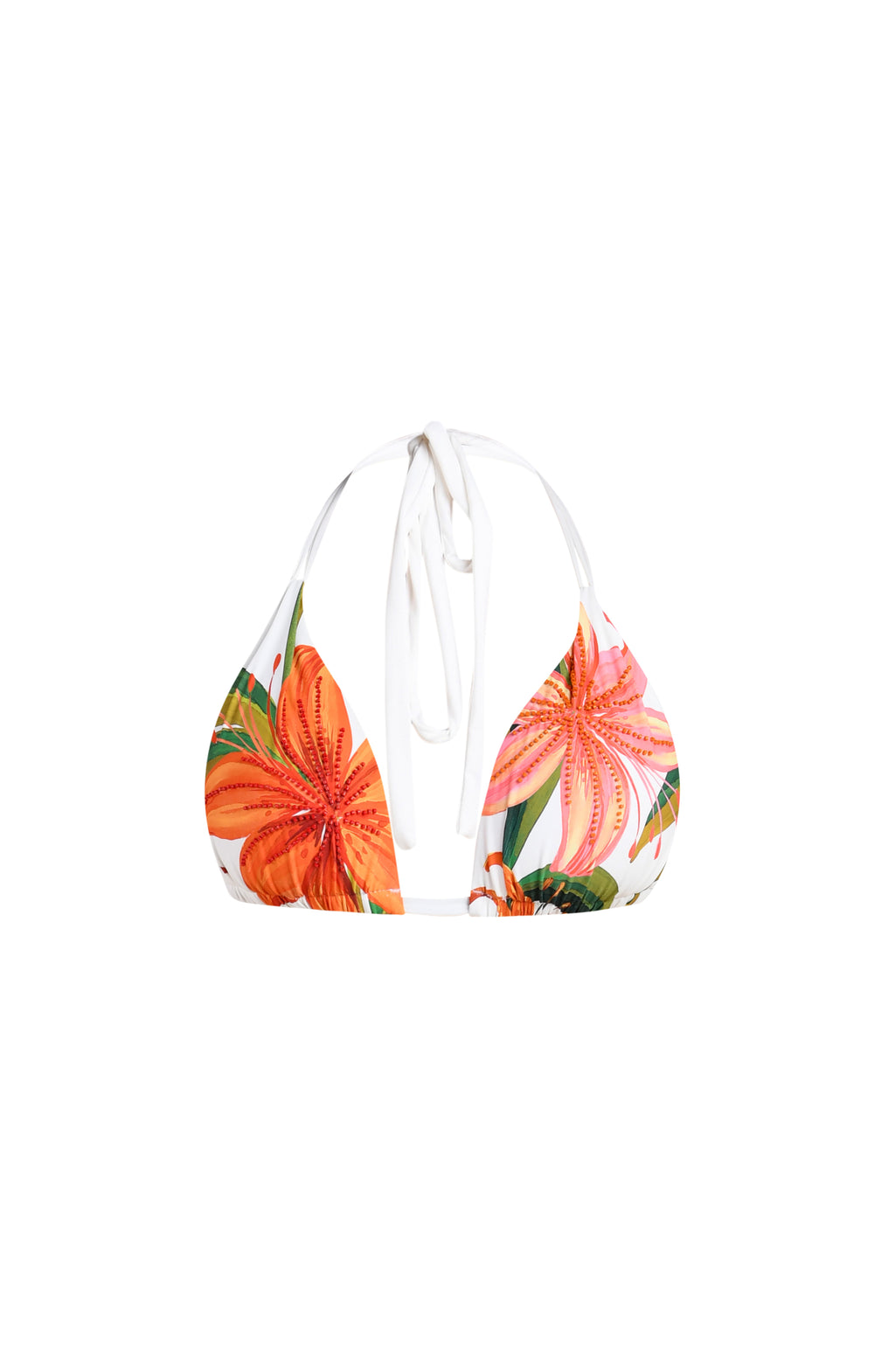 Jungle Blossoms Halter Triangle Top - Multi