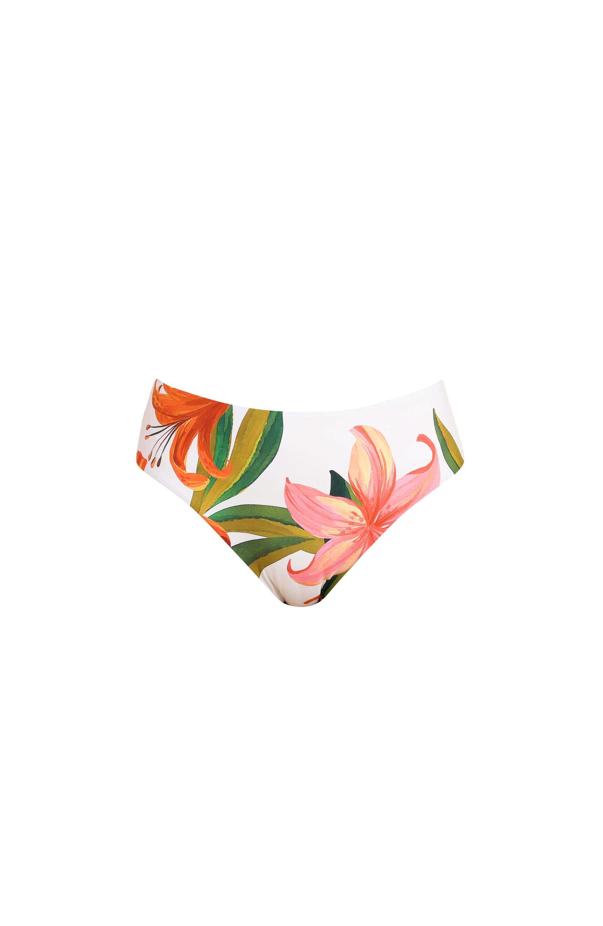 floral swimsuit bottom on a white background