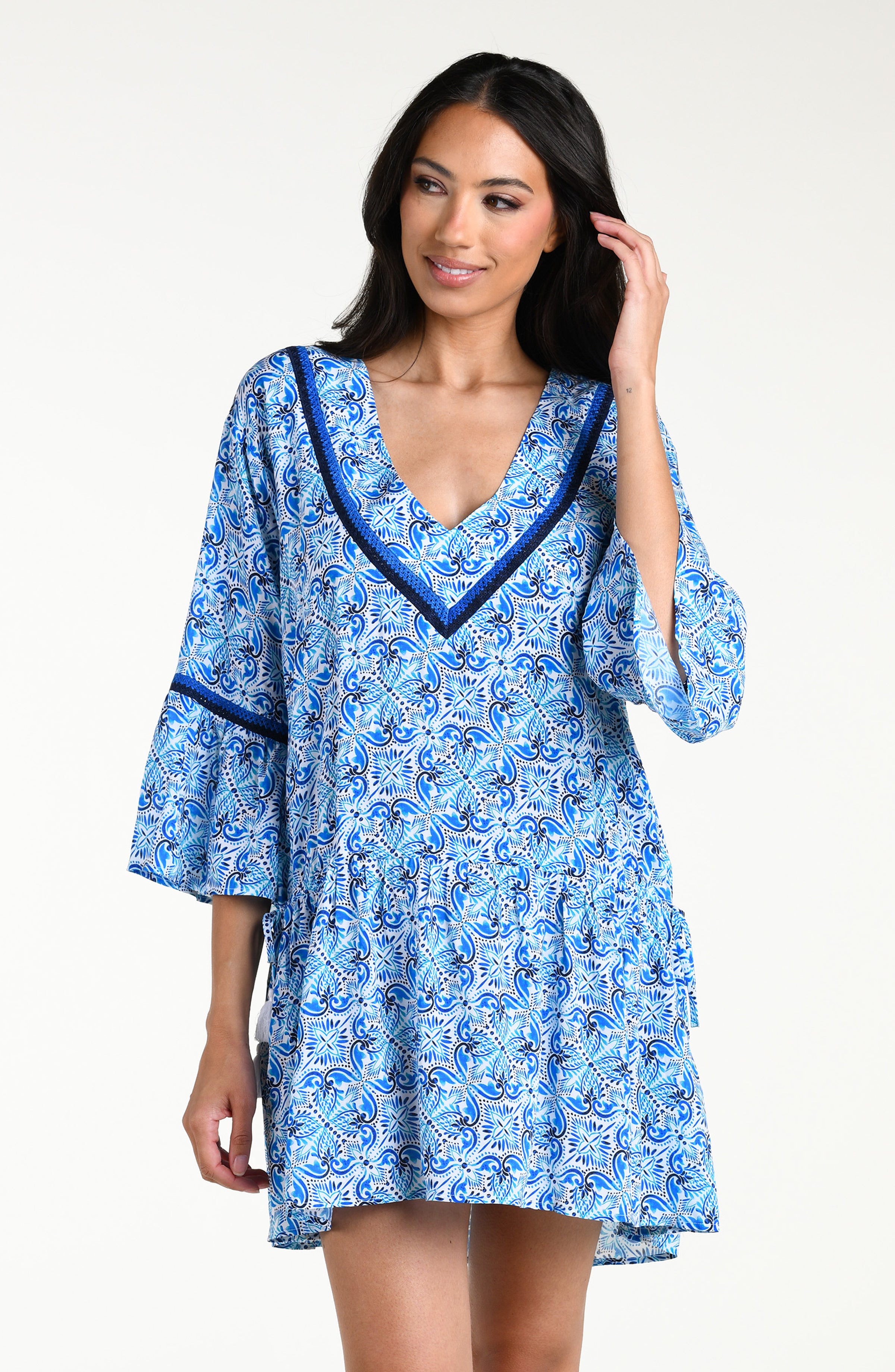Costa Azul V-Neck Tunic – LA BLANCA