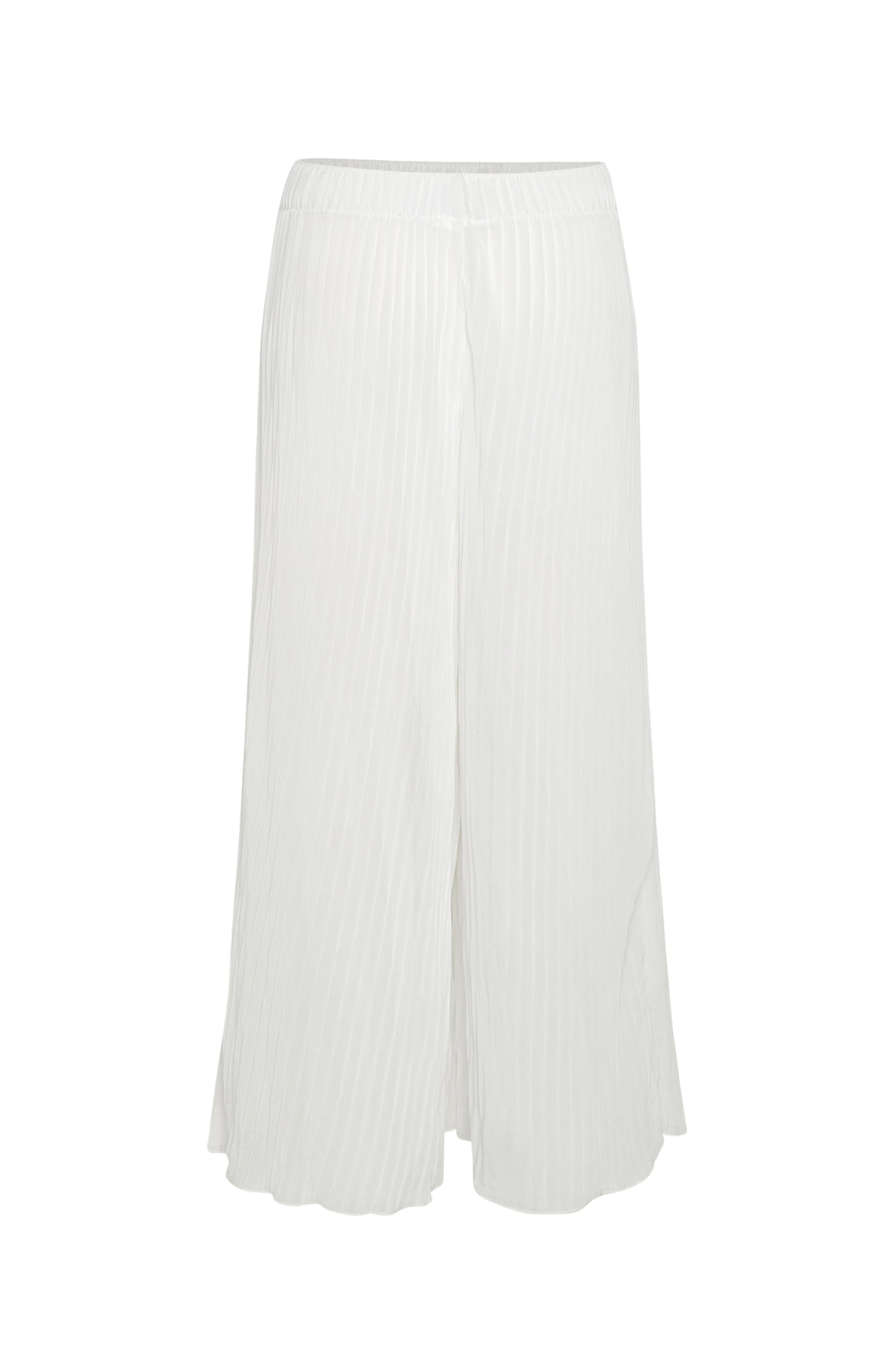 White pleated skirt on a white background