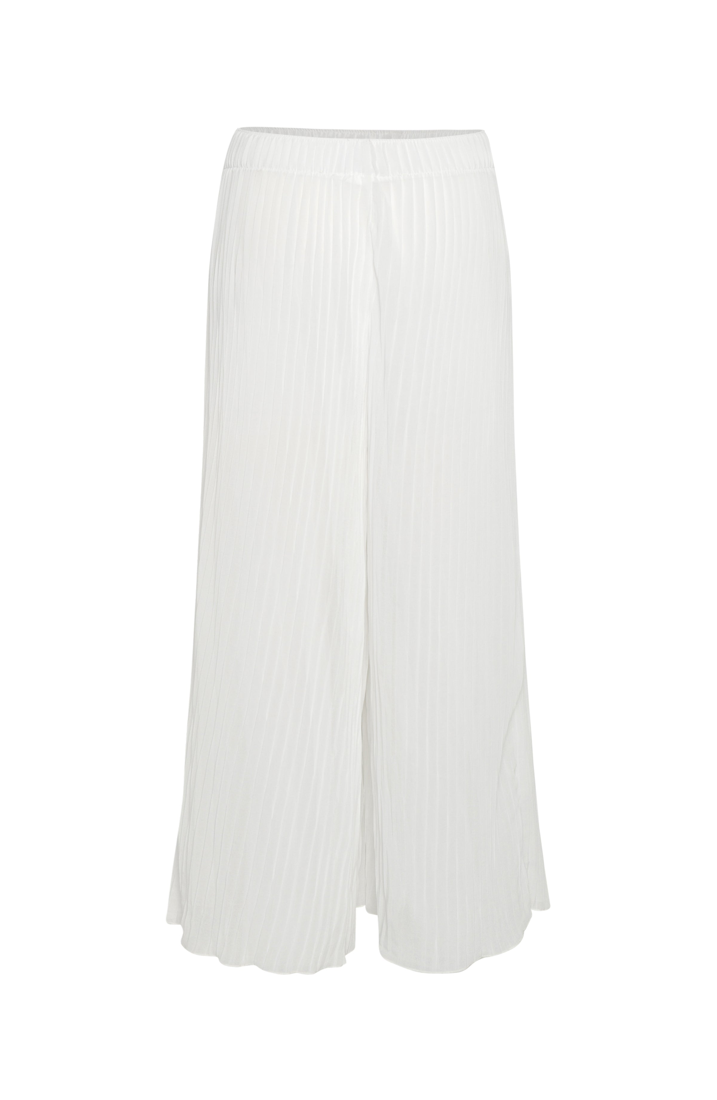 White pleated skirt on a white background