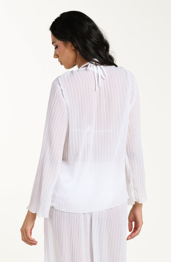 Sunbeams Long Sleeve Pleated Top