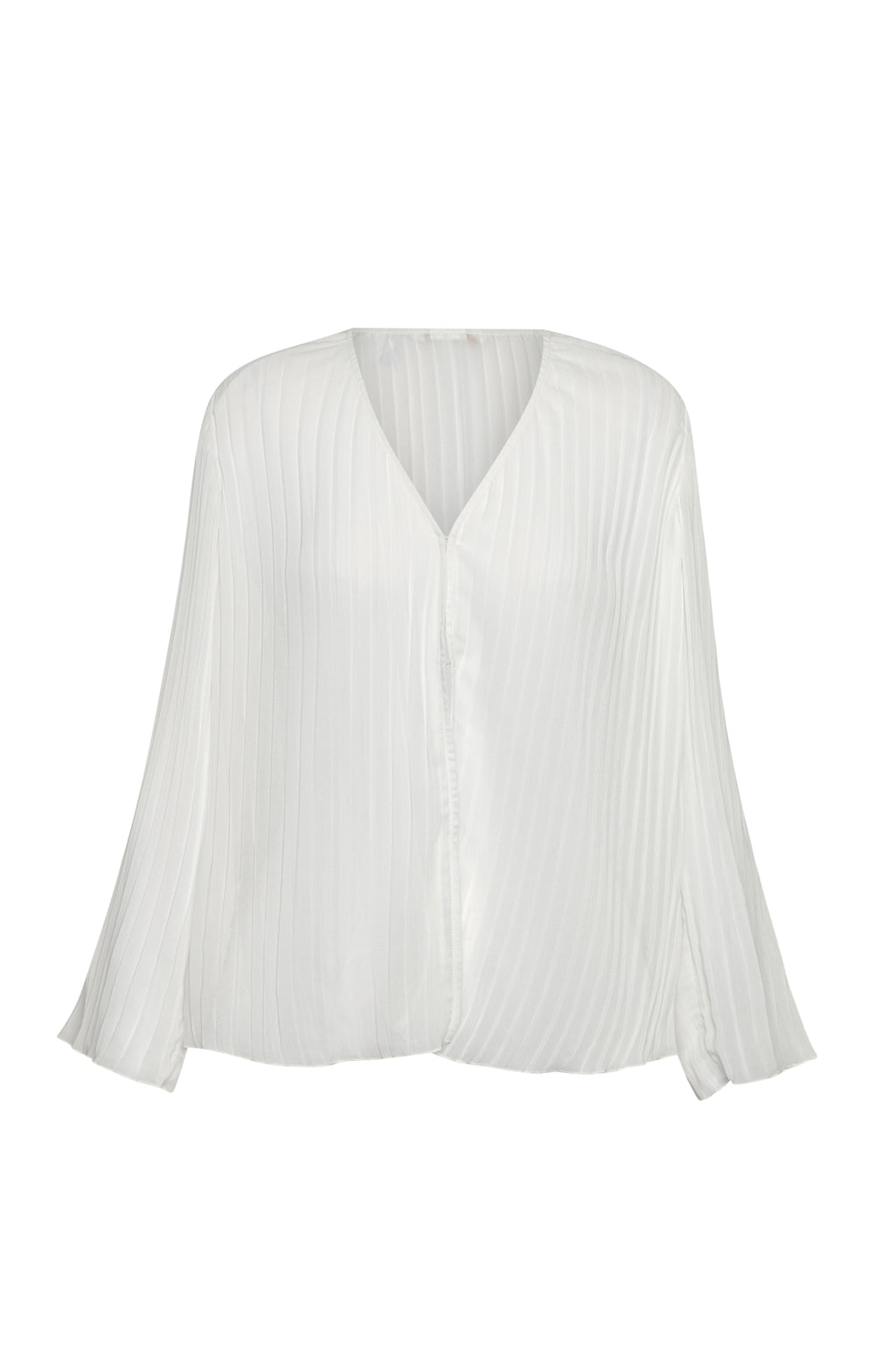 White ribbed blouse on a white background
