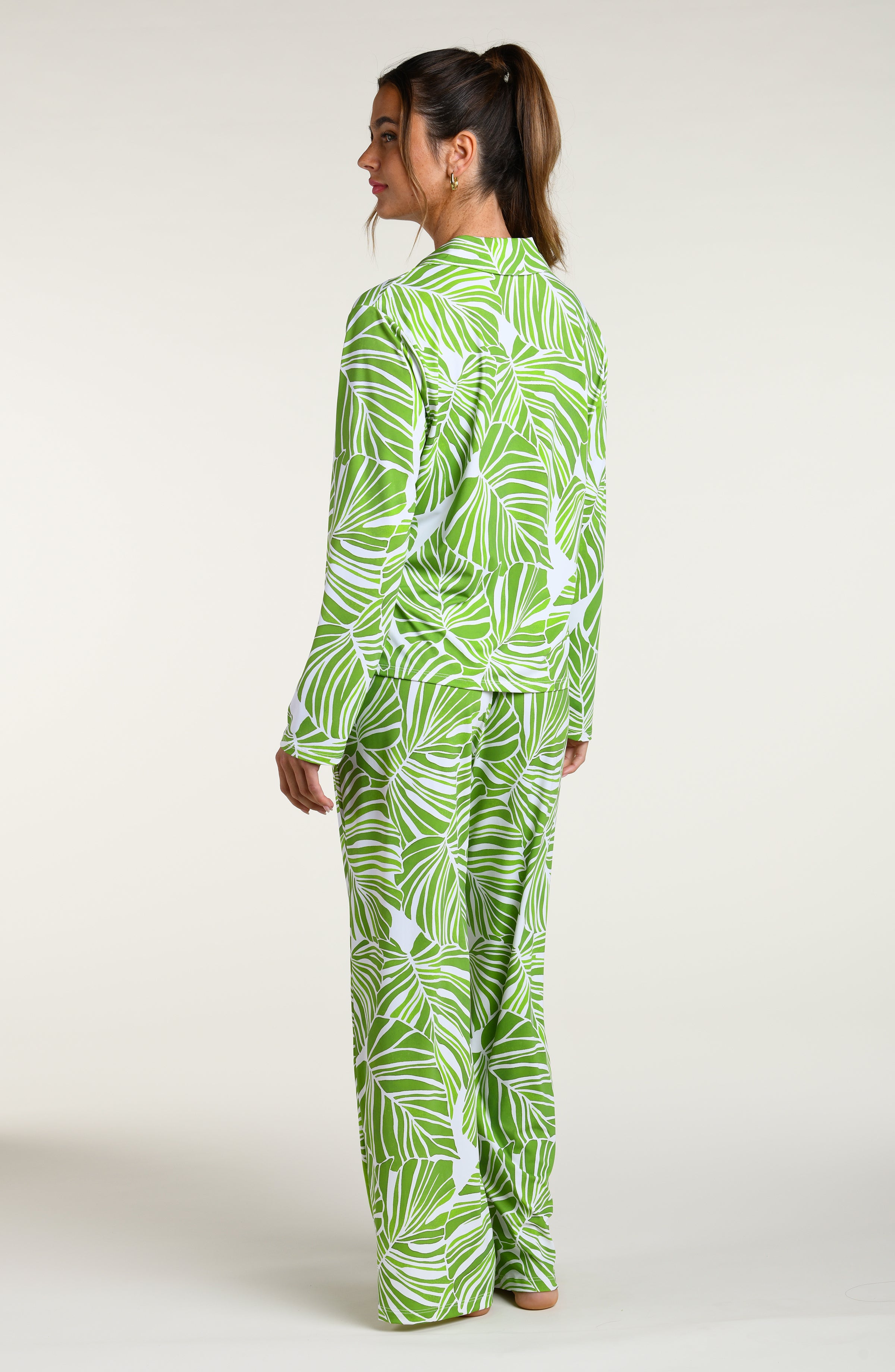 Serene Palm Pant Pajama Set – LA BLANCA