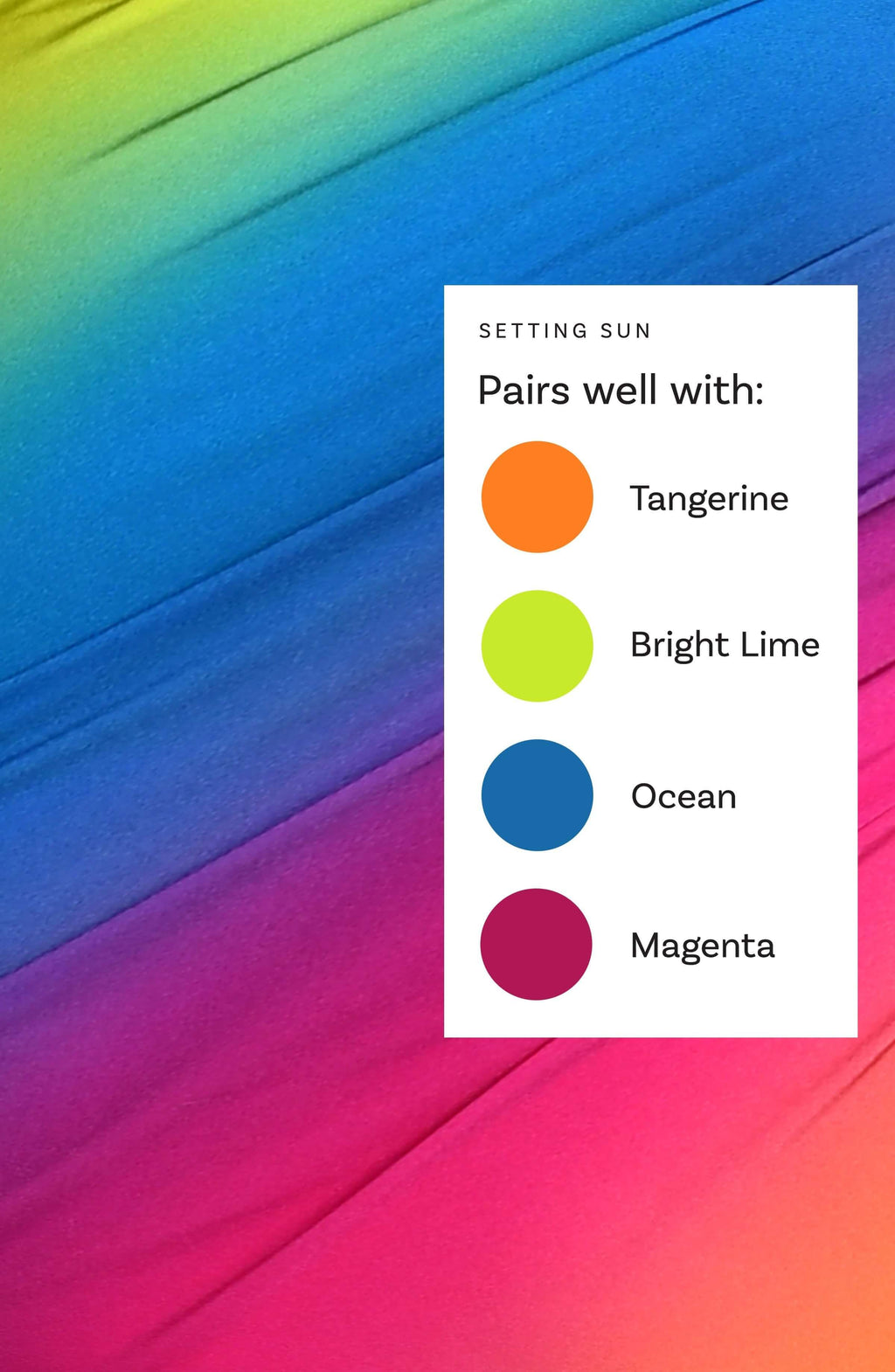 Setting Sun Color Chart