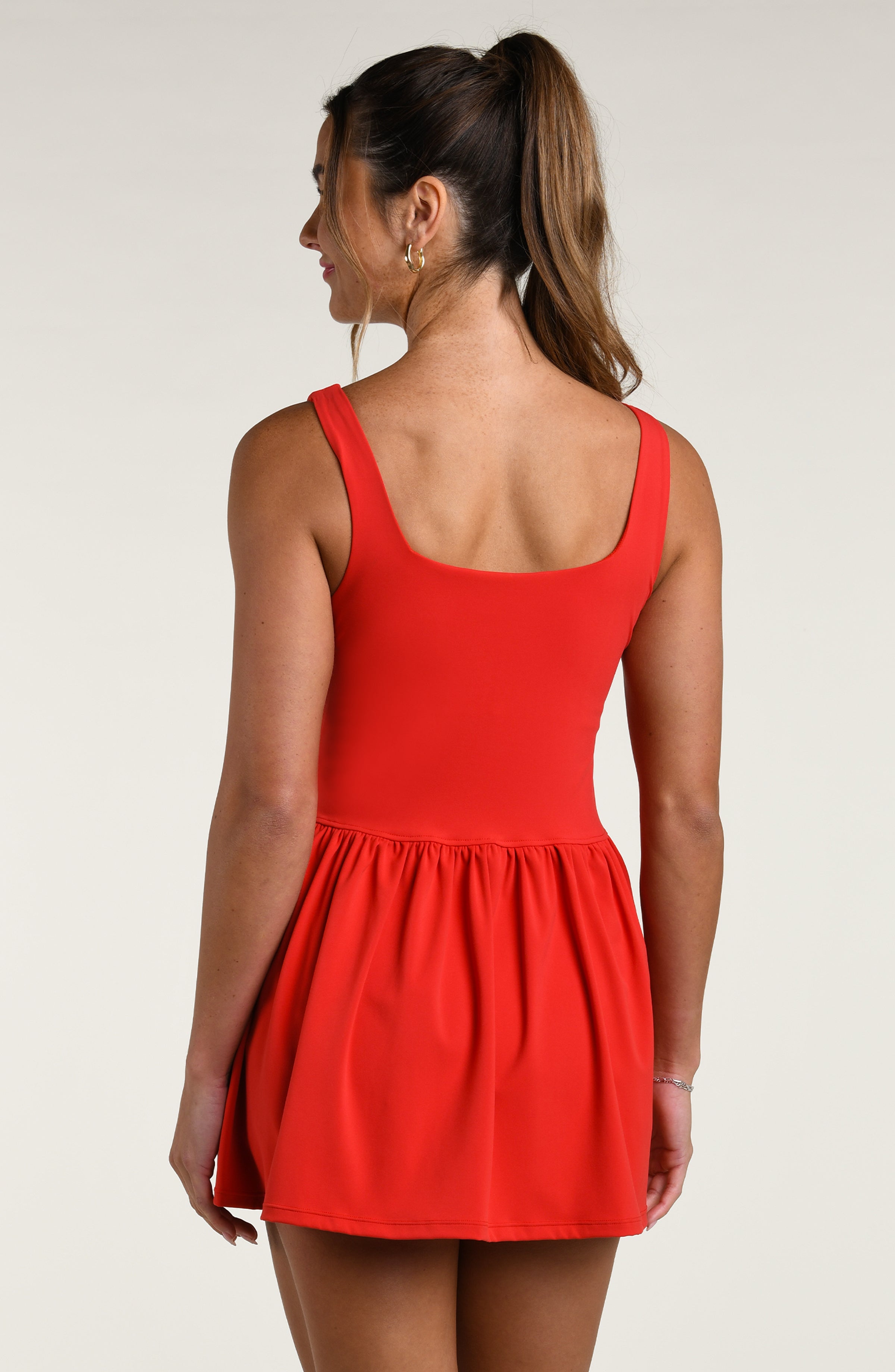 Court Coquette Tennis Dress - Ruby - Sport Solids