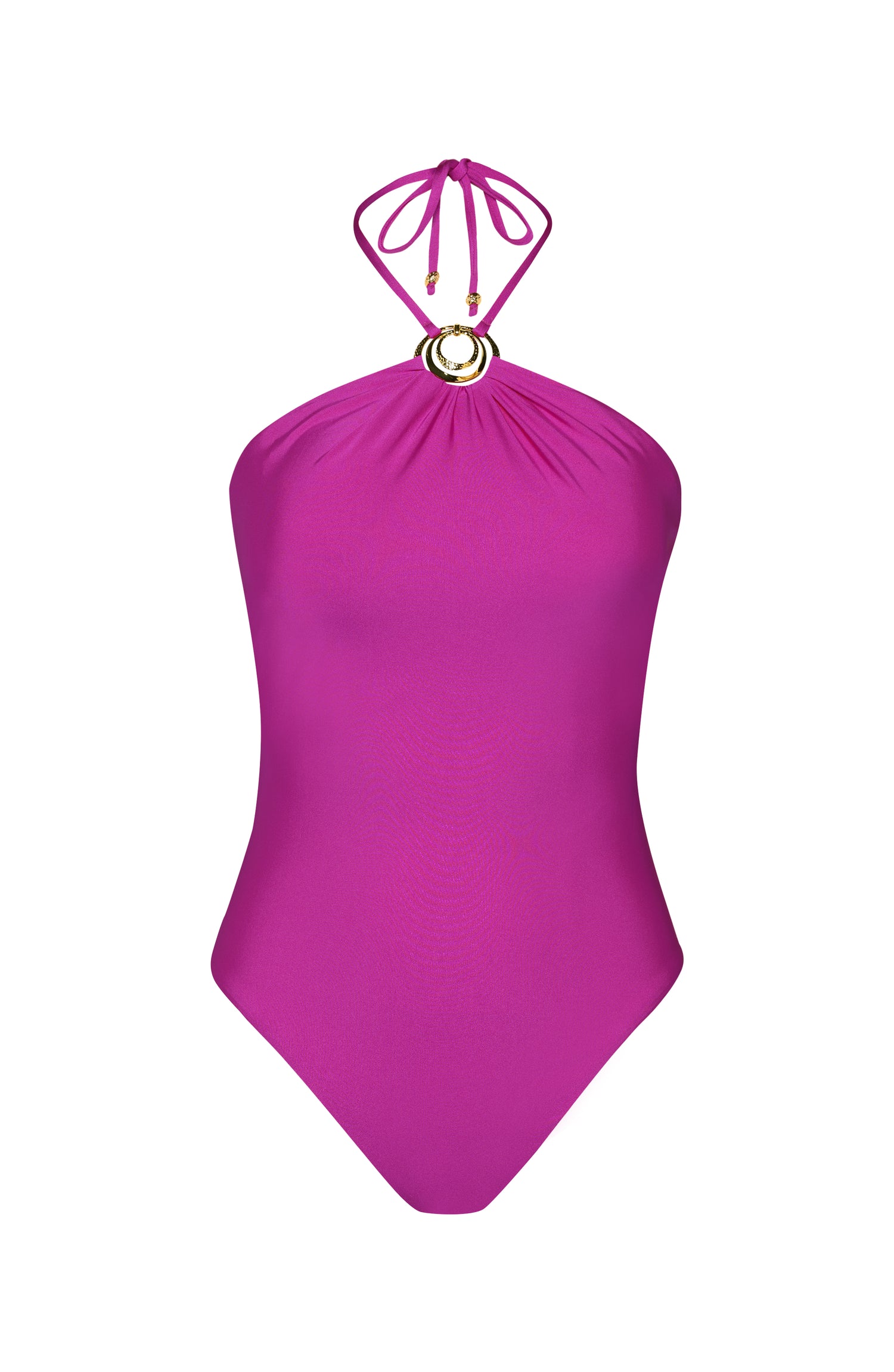 Image of the Sunshine 79 Sunshine Solids High Neck One Piece in Bright Violet.