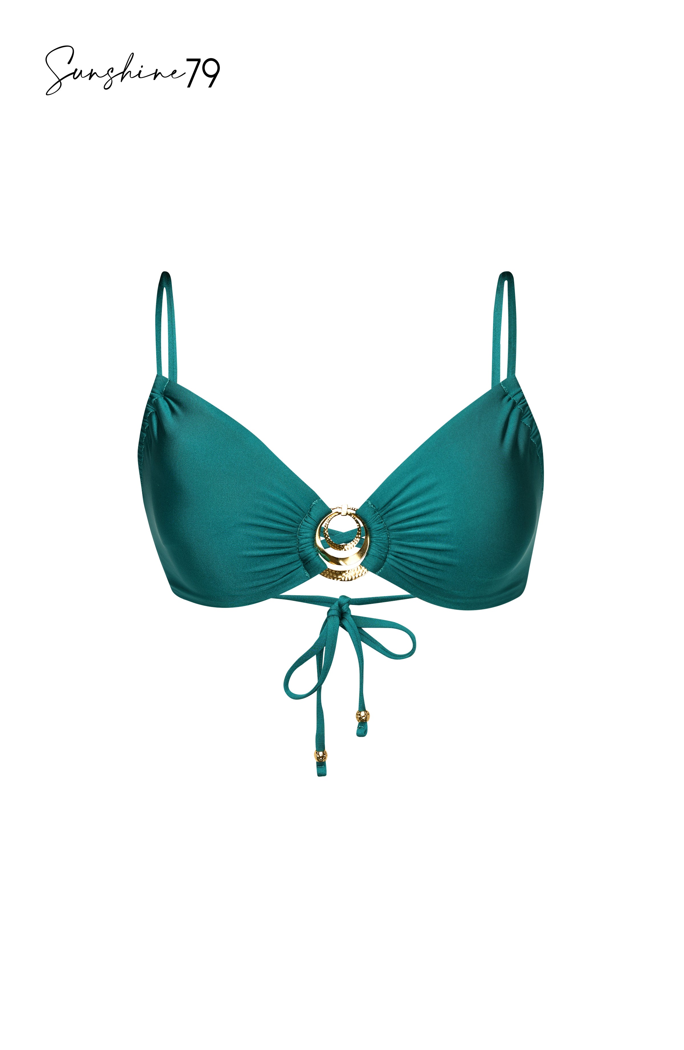 Model iSunshine Solids Over The Shoulder Bralette Bikini Swimsuit Top