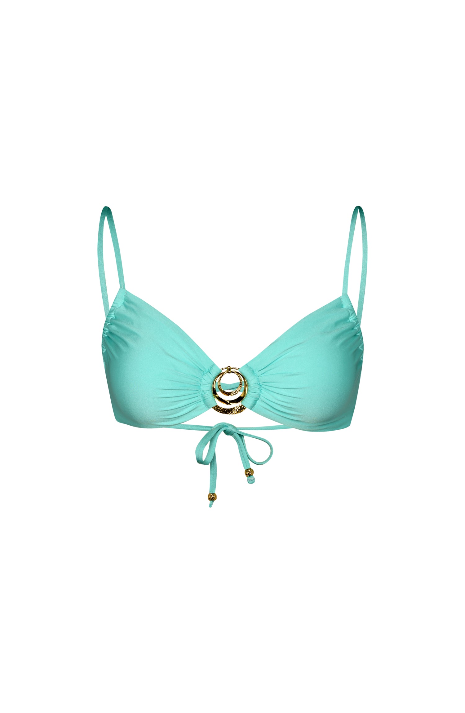 Image of a Sunshine 79 Sunshine Solids Sweetheart Bralette Top in Seagalss.