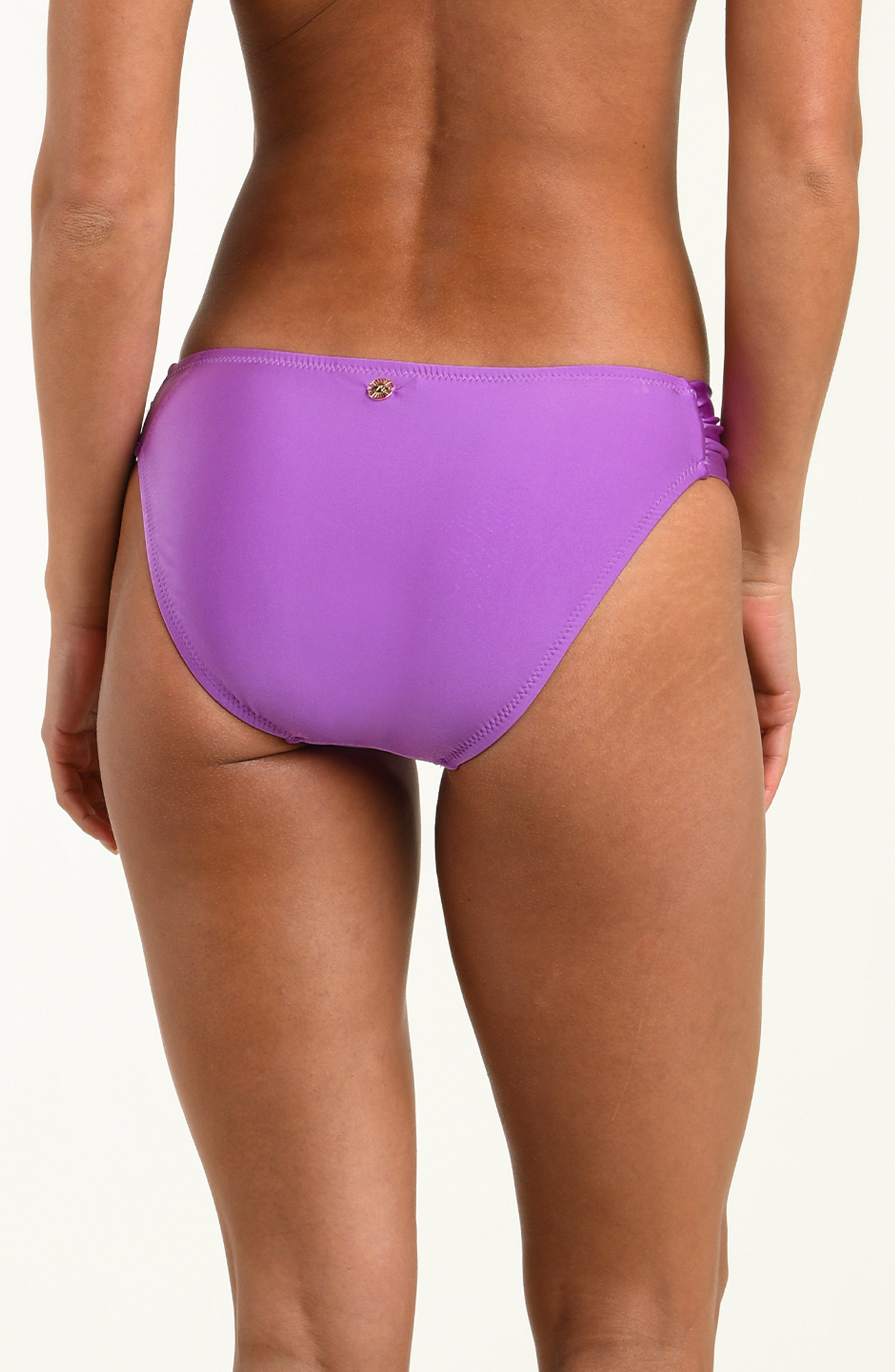 Sunshine 79 Solids Side Ruched Hipster Bottom - Lilac