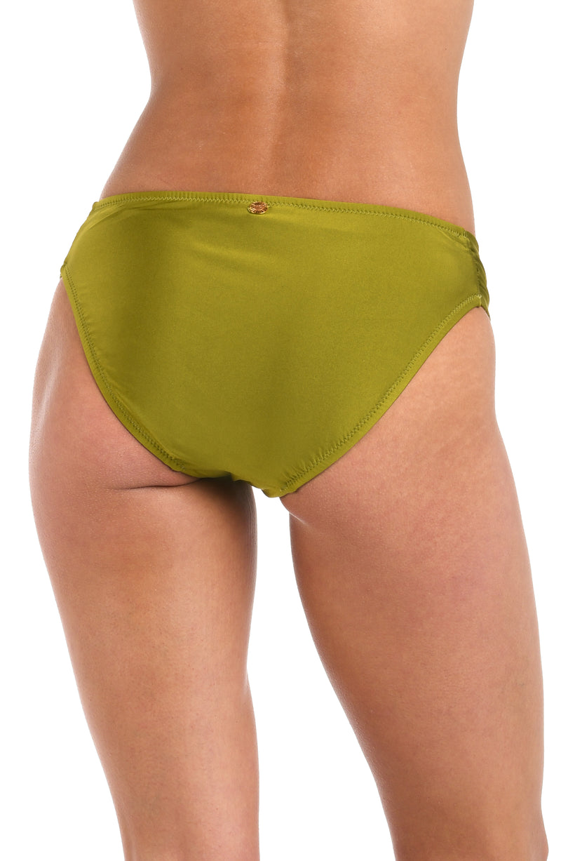 Sunshine 79 Solids Side Shirred Hipster Bottom - Olive