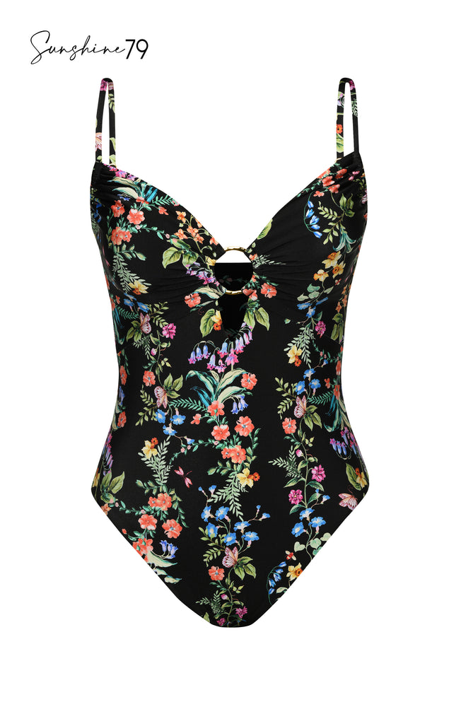 Sunshine 79 Wildflower Vines Over The Shoulder Keyhole One Piece