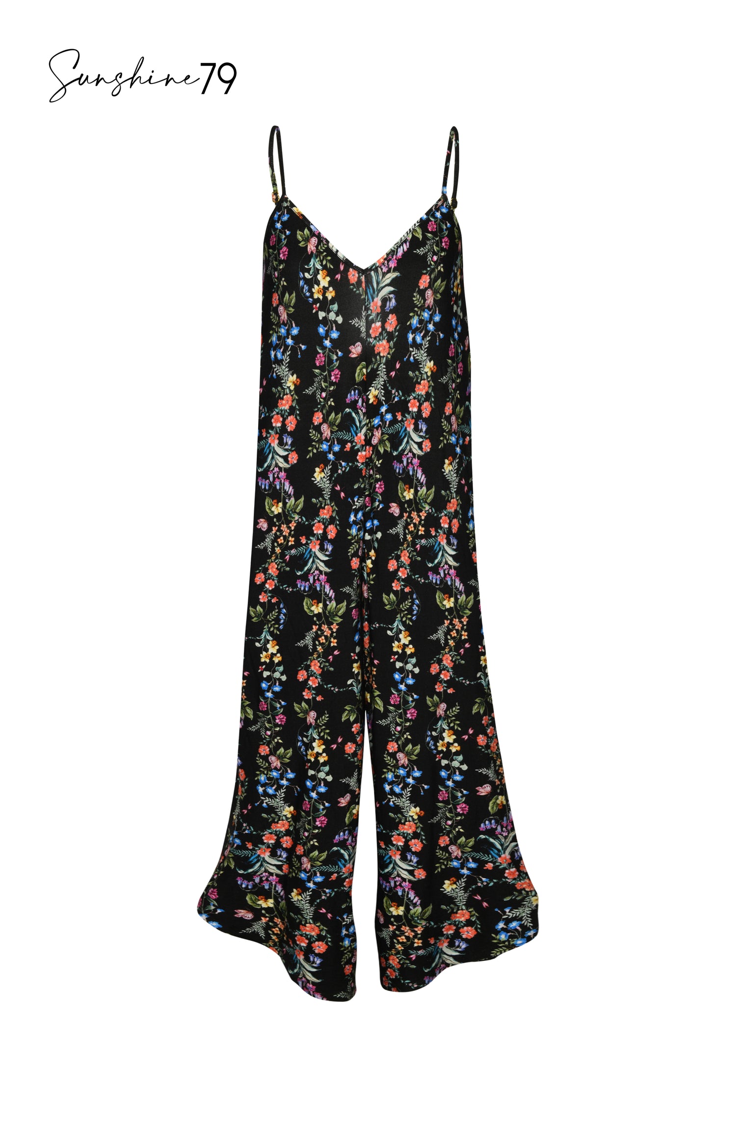 Wildflower Vines Jumpsuit Swimsuit Cover Up