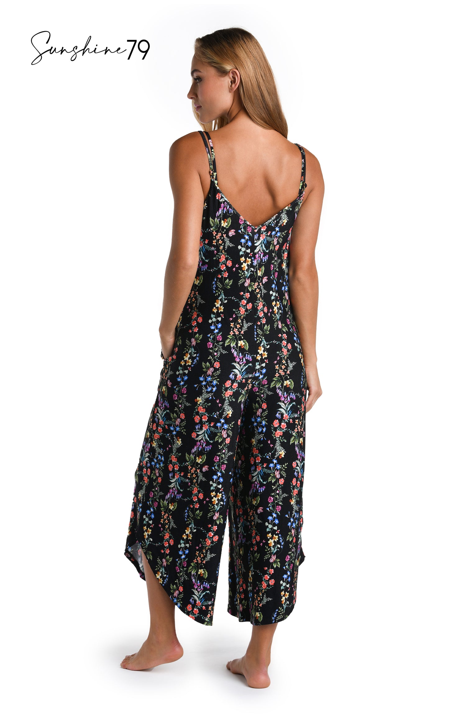 Sunshine 79 Wildflower Vines Jumpsuit Cover Up