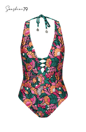 
            
                Load image into Gallery viewer, Isle Nouveau Reversible V-Plunge One Piece
            
        