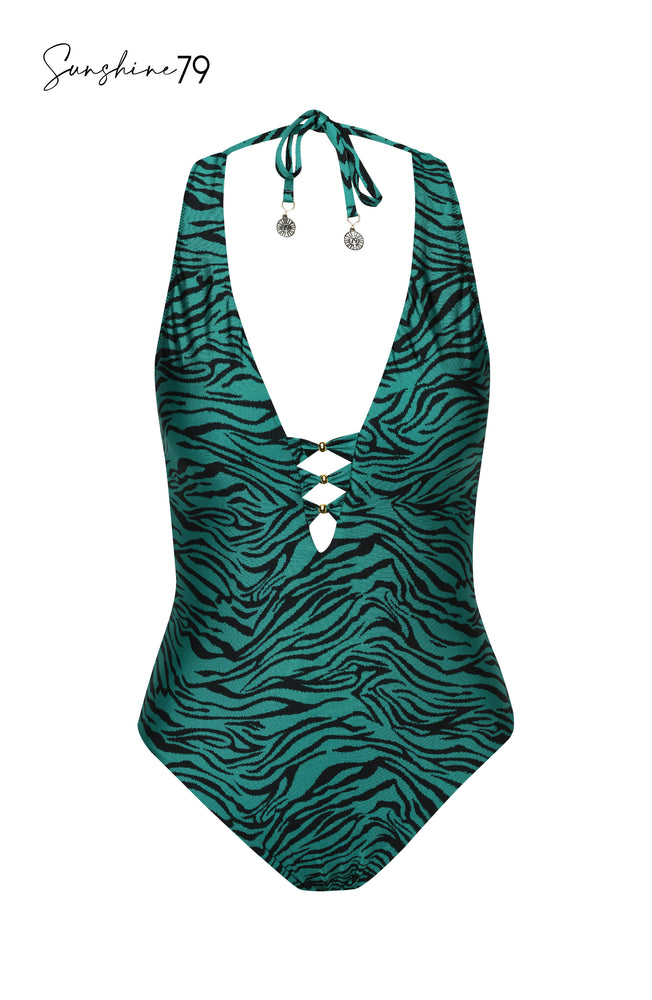 
            
                Load image into Gallery viewer, Isle Nouveau Reversible V-Plunge One Piece
            
        