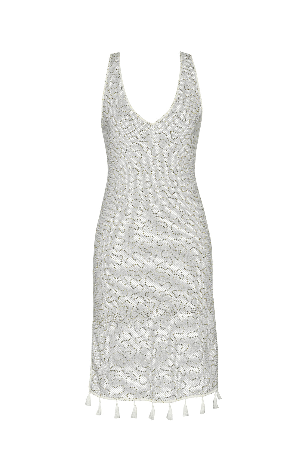 Image of the Sunshine 79 Shine Crochet Midi Dress Cover Up.