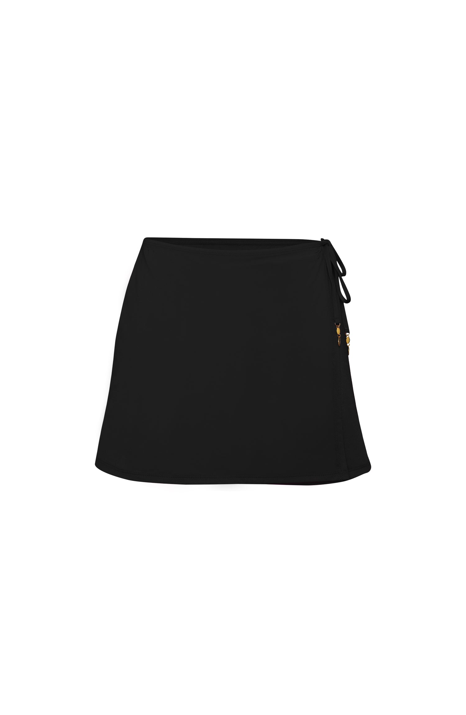 Image of the Sunshine 79 Sunshine Solids Wrap Skirt Cover Up in Black.