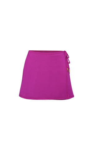 Image of the Sunshine 79 Sunshine Solids Wrap Skirt Cover Up in Bright Violet.