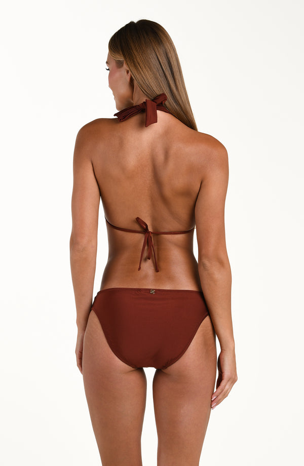 Mahogany bikini bottom on a white background
