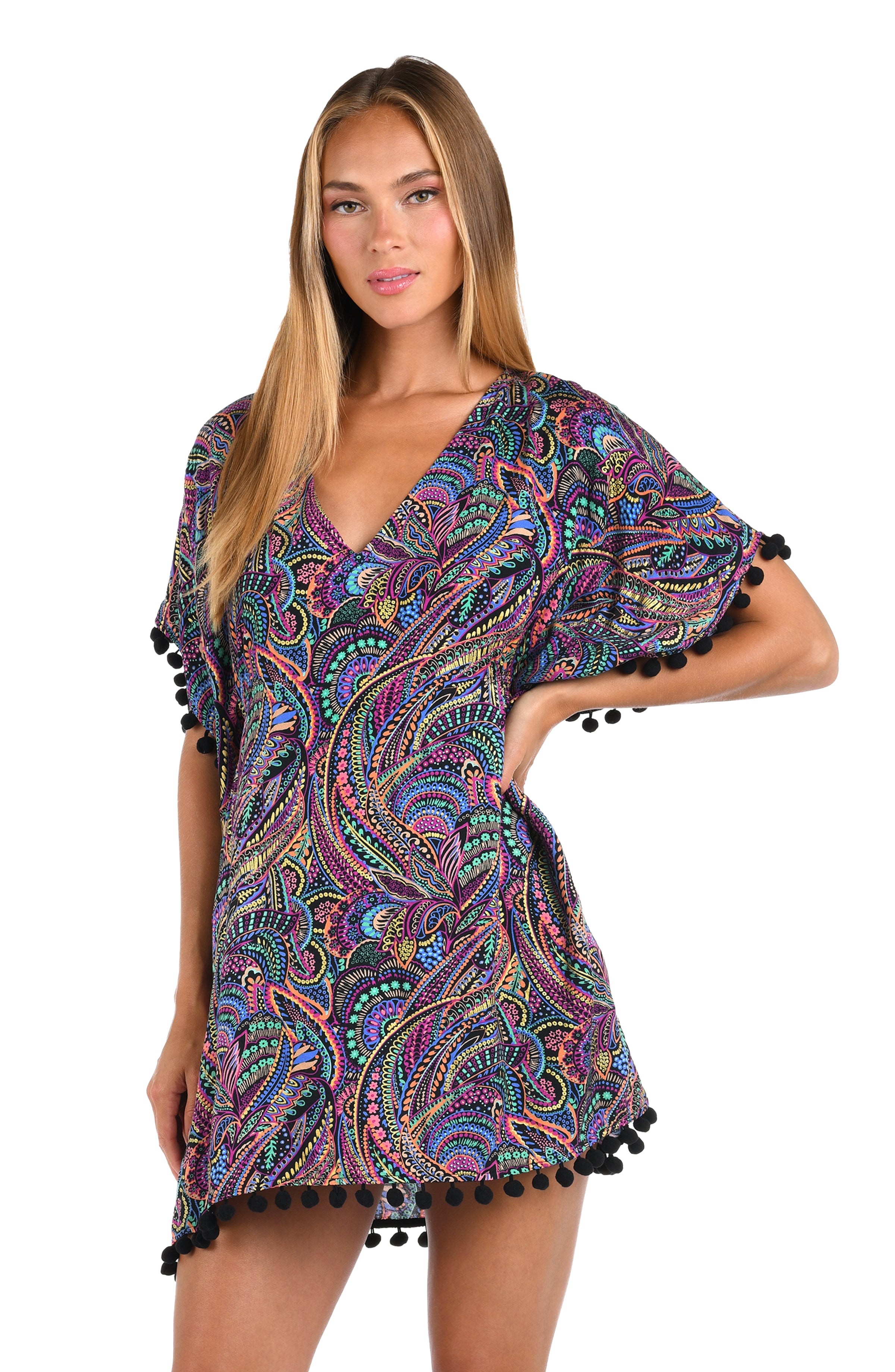 Sunshine 79 Disco Dream V-Neck Tunic- FINAL SALE – LA BLANCA