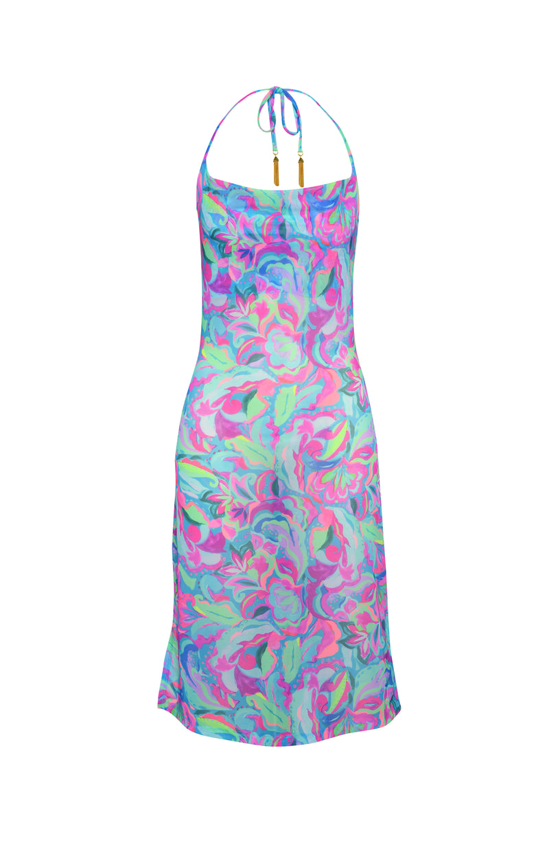 Image of the Sunshine 79 Swirltopia Halter Midi-Dress.