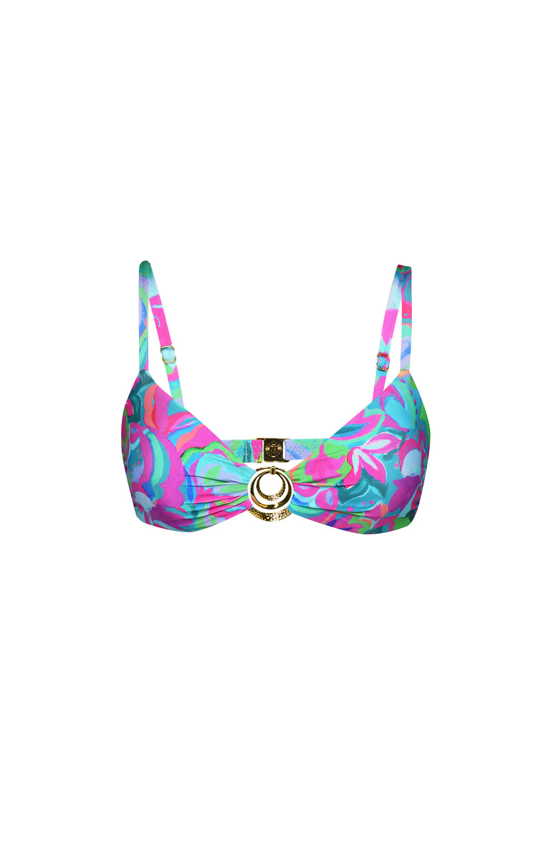 Image of the Sunshine 79 Swirltopia Sweetheart Bralette Top.