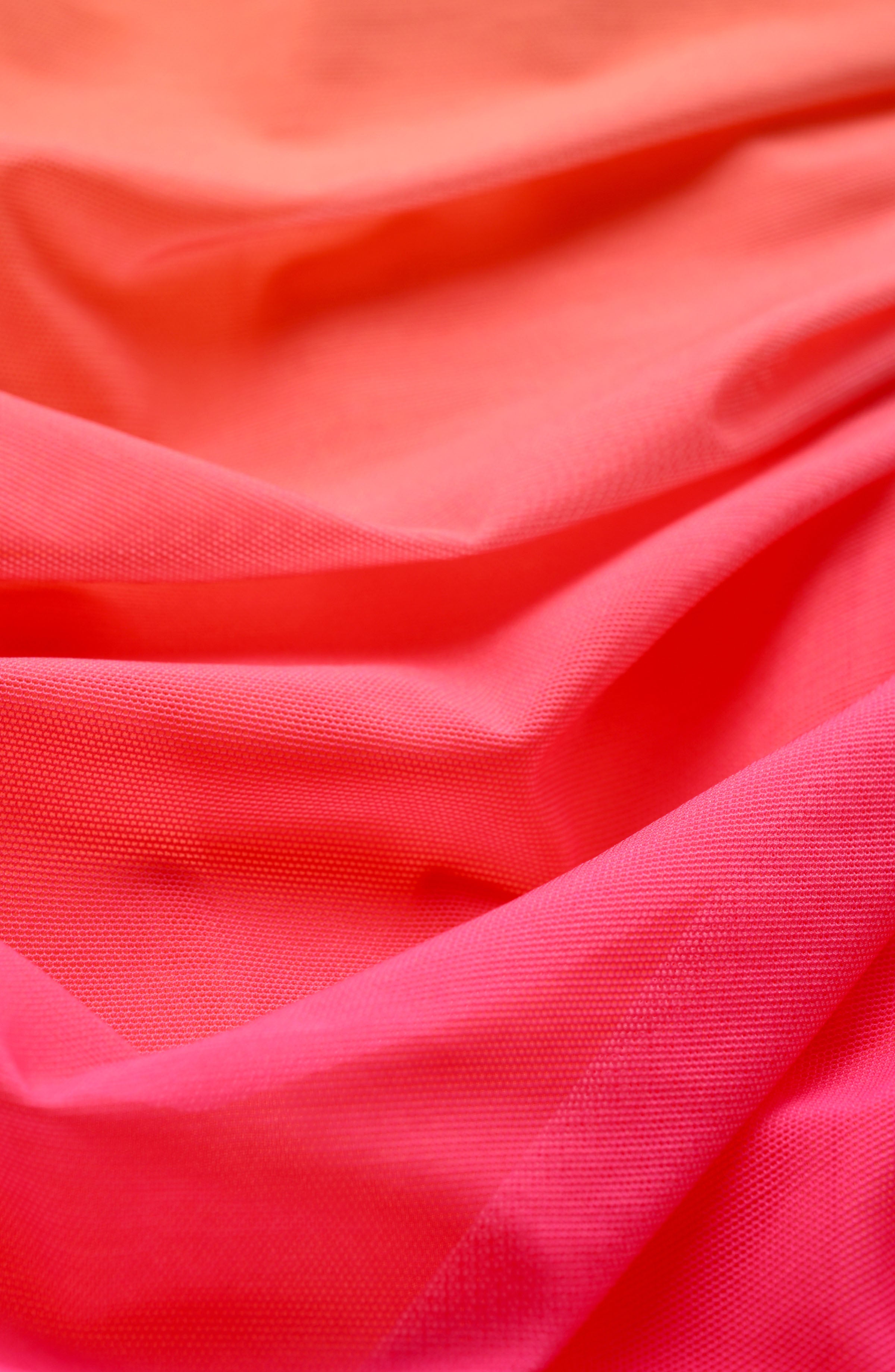 Close-up of pink fabric with ruching detail