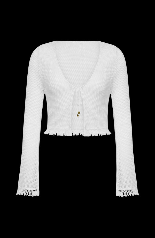 Sunshine 79 Flora Flair Cropped Cardigan Top