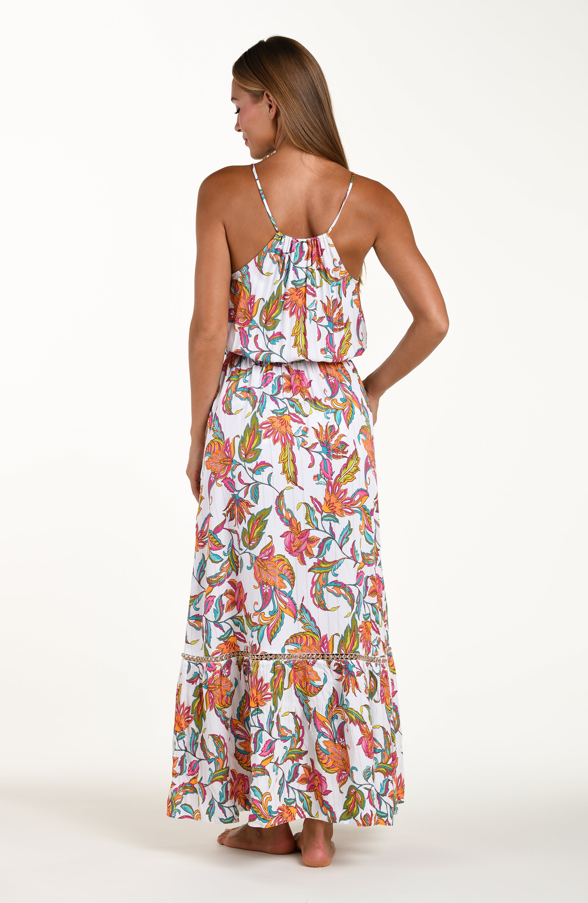 Sunshine 79 Wild Vines Tiered Maxi Dress