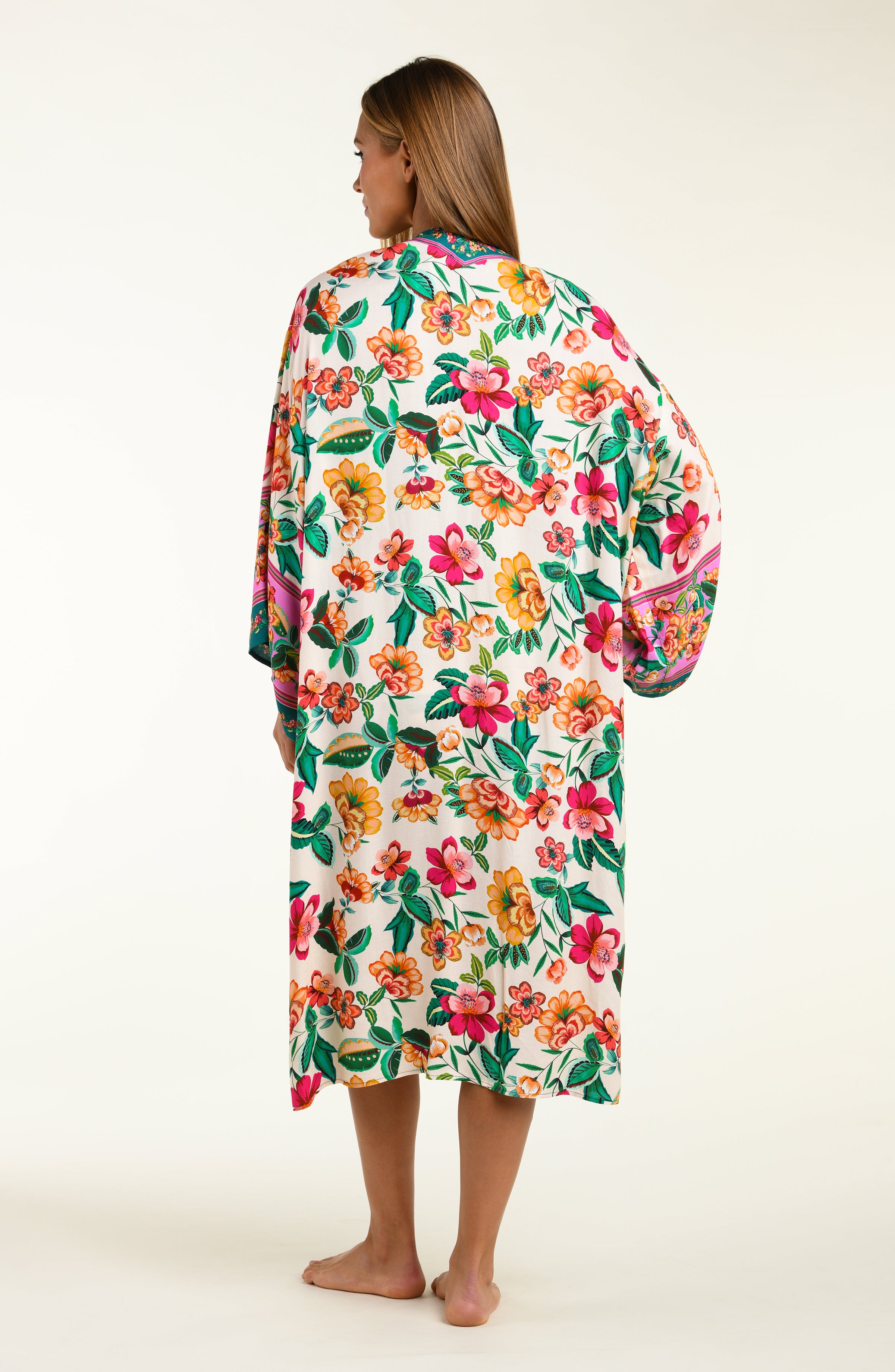Sunshine 79 Zen Garden Long Kimono – LA BLANCA
