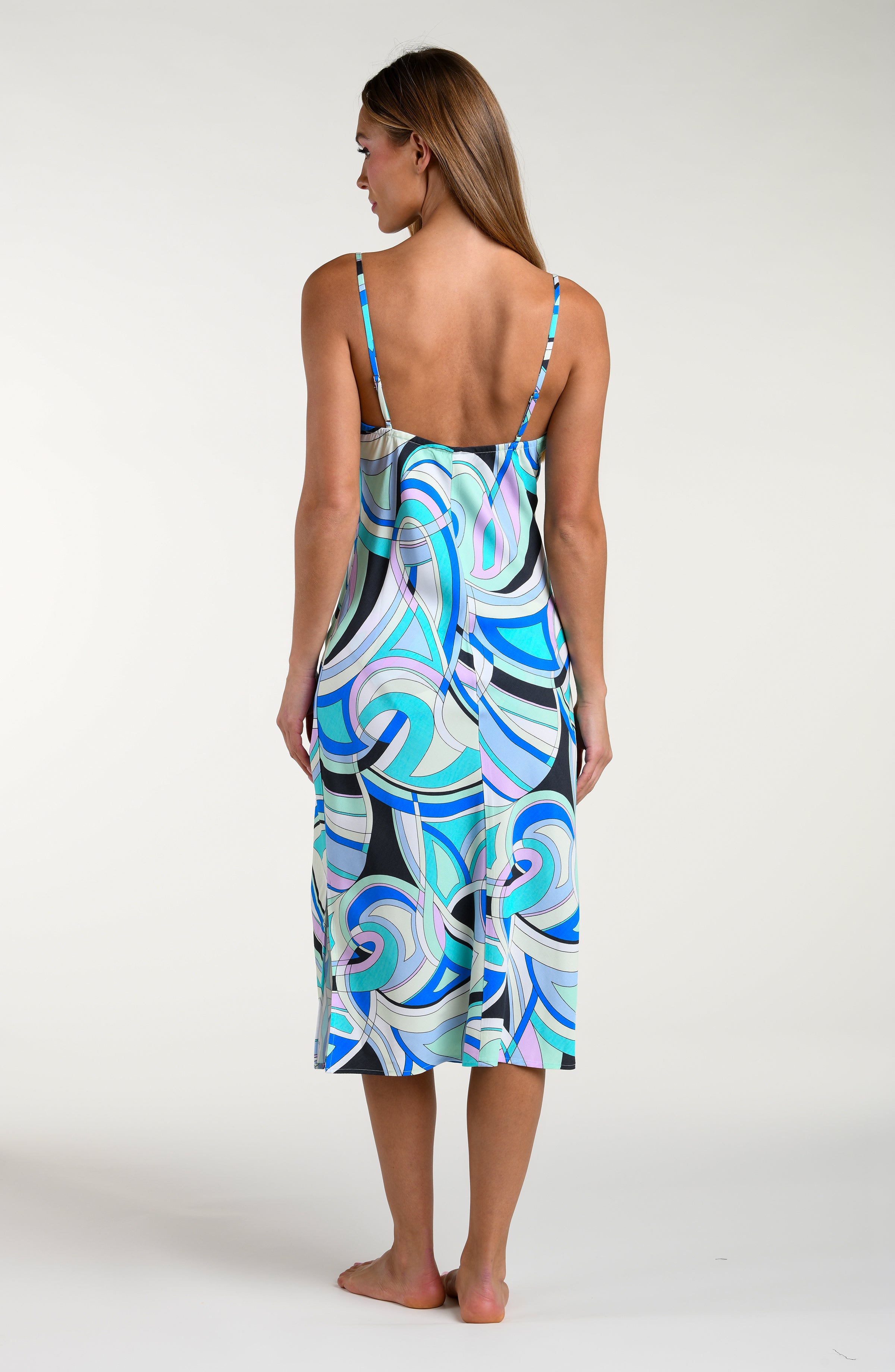 Sunshine 79 Studio Swirl Over the Shoulder Midi Dress M / Seafoam Sunshine 79 Studio Swirl Over the Shoulder Midi Dress M / Seafoam