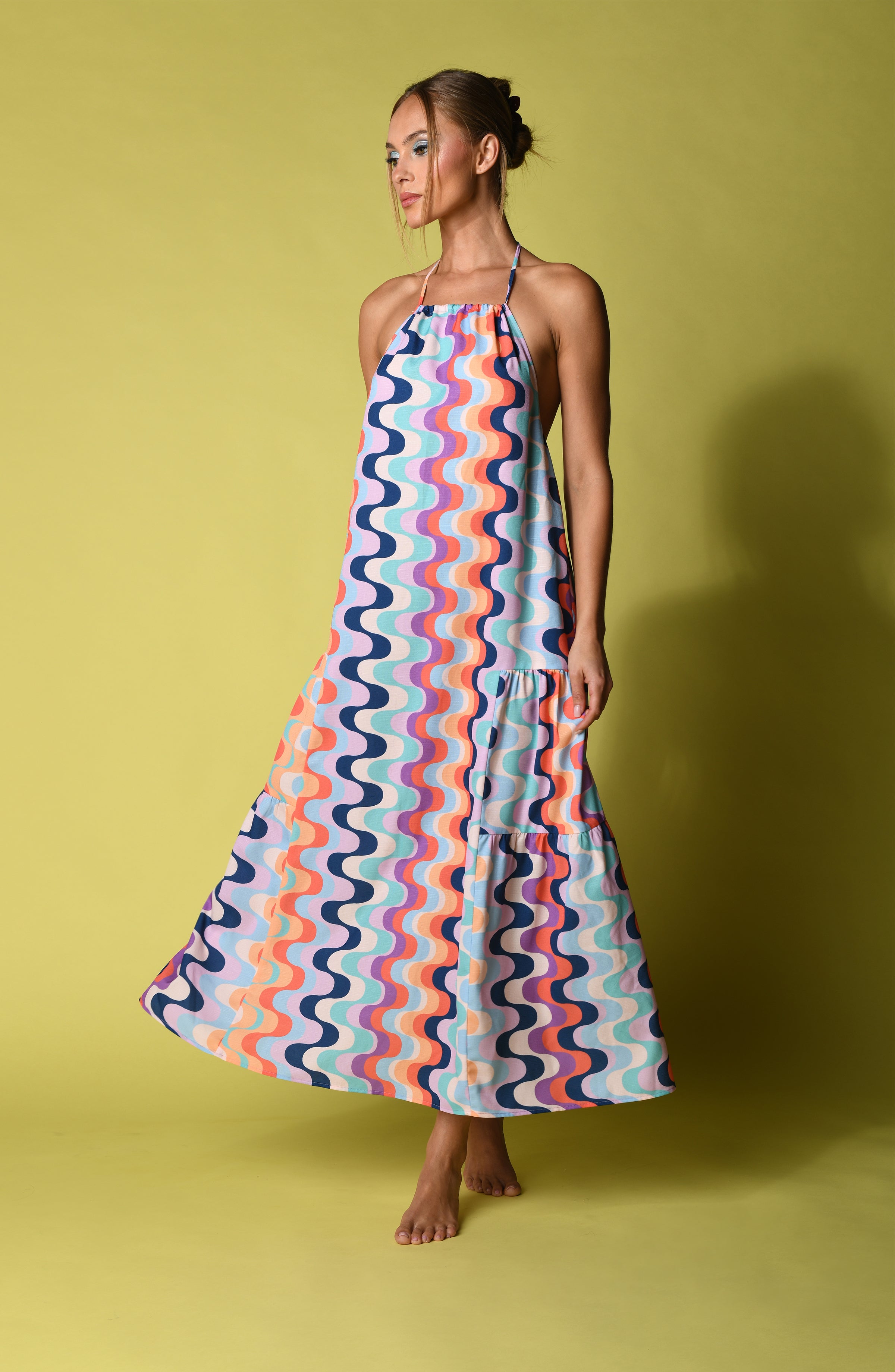Sunshine 79 Untamed Tropics Halter Maxi Dress Sunshine 79 Untamed Tropics Halter Maxi Dress
