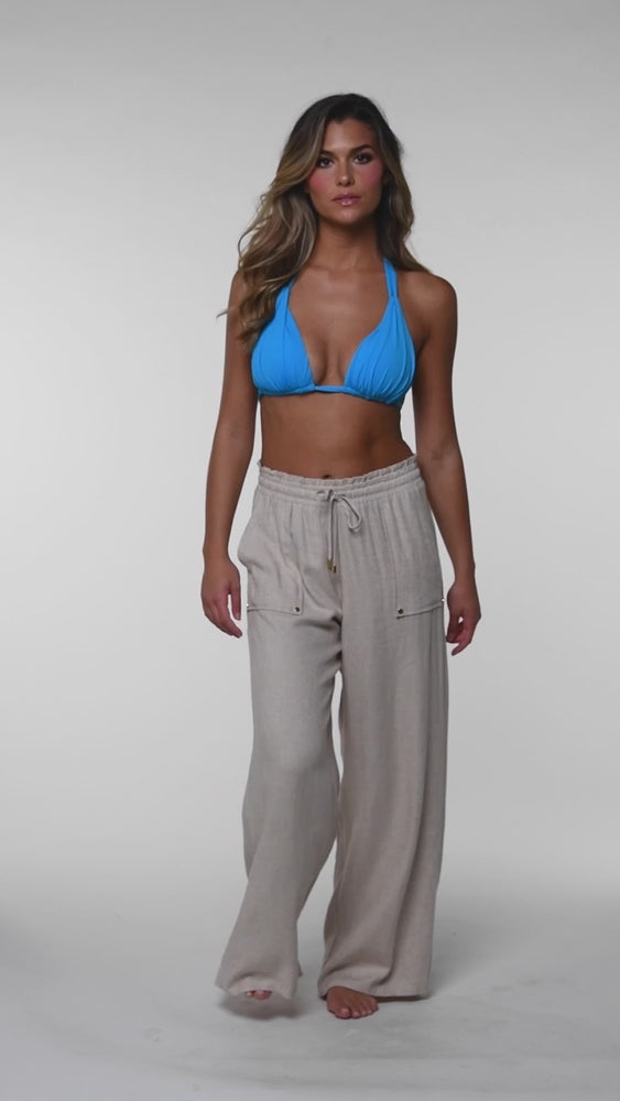 
                  
                    Load and play video in Gallery viewer, Model is wearing a Delphine Coast Palazzo Pant Swimsuit Cover Up
                  
                