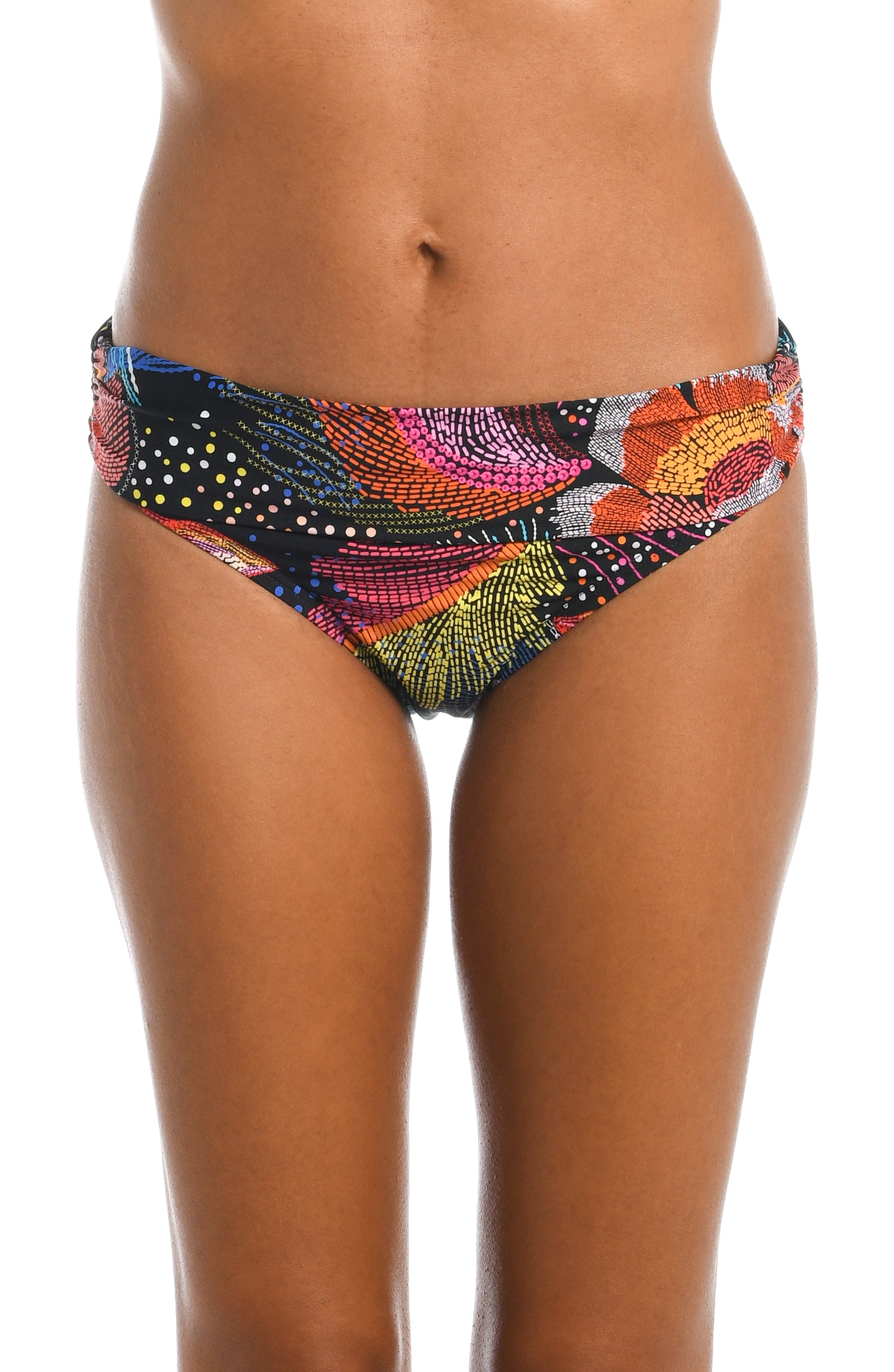 Lucky Brand Solstice Canyon Shirred Hipster Bikini Bottom