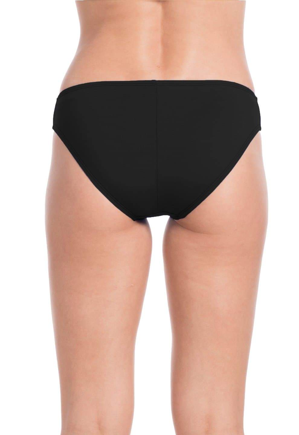 Mynah Womens Hipster Bikini Swimsuit Bottom, Color: Black Stripe